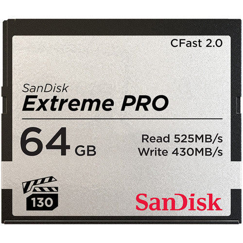 SanDisk Extreme PRO 64GB CFast 2.0 525MB/s card