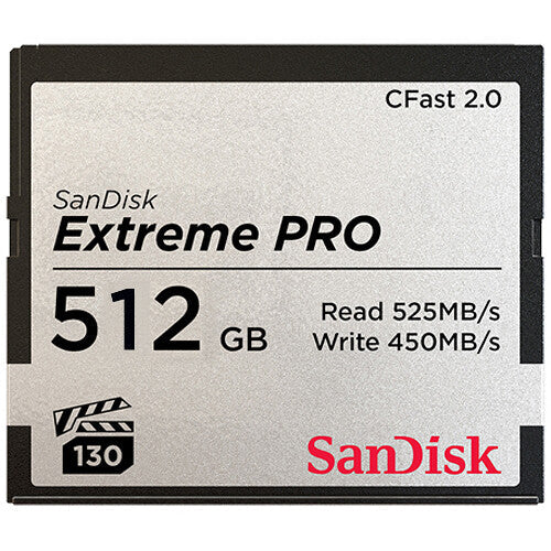 SanDisk Extreme PRO 512GB CFast 2.0 525MB/s card