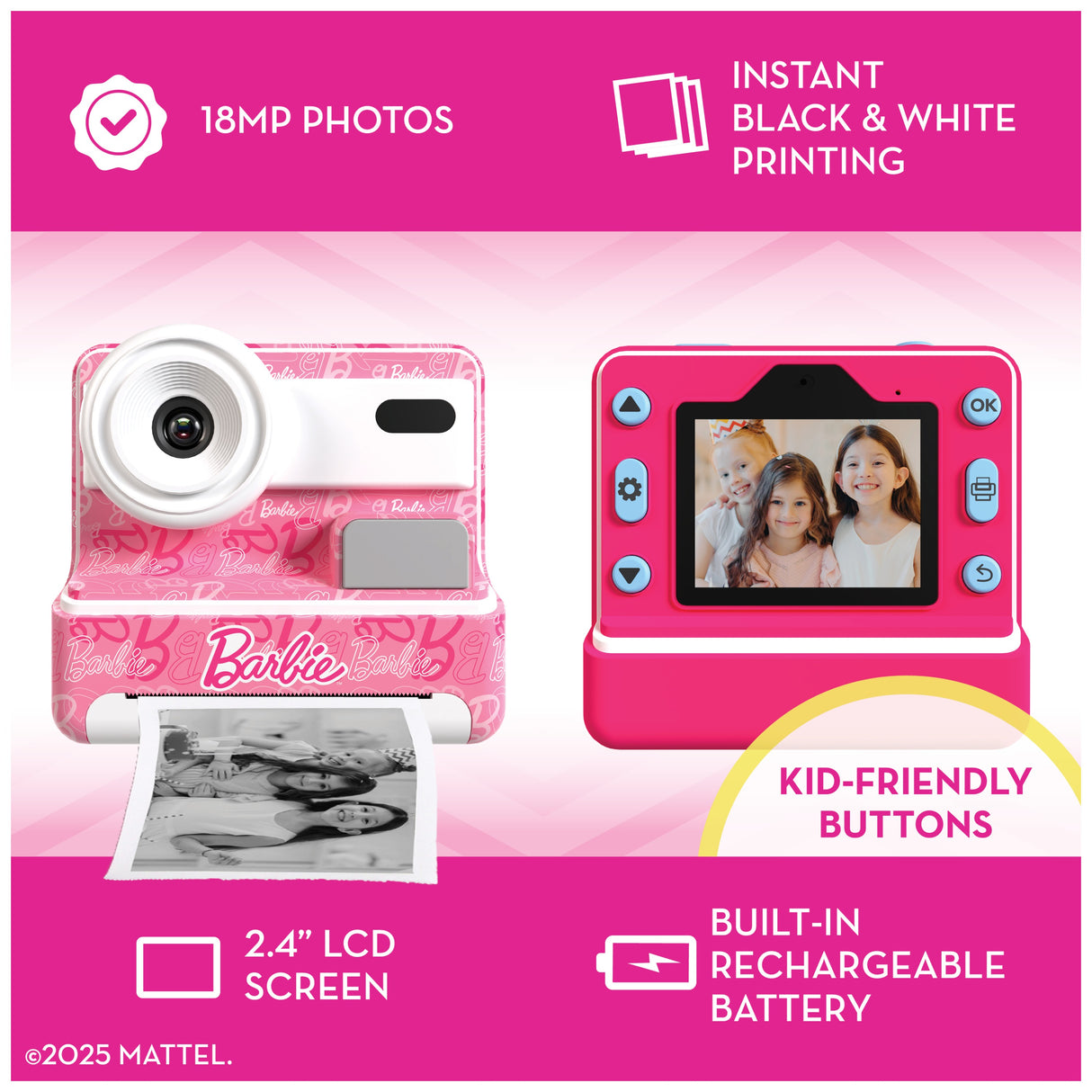 Barbie The Original Kids Printing Camera