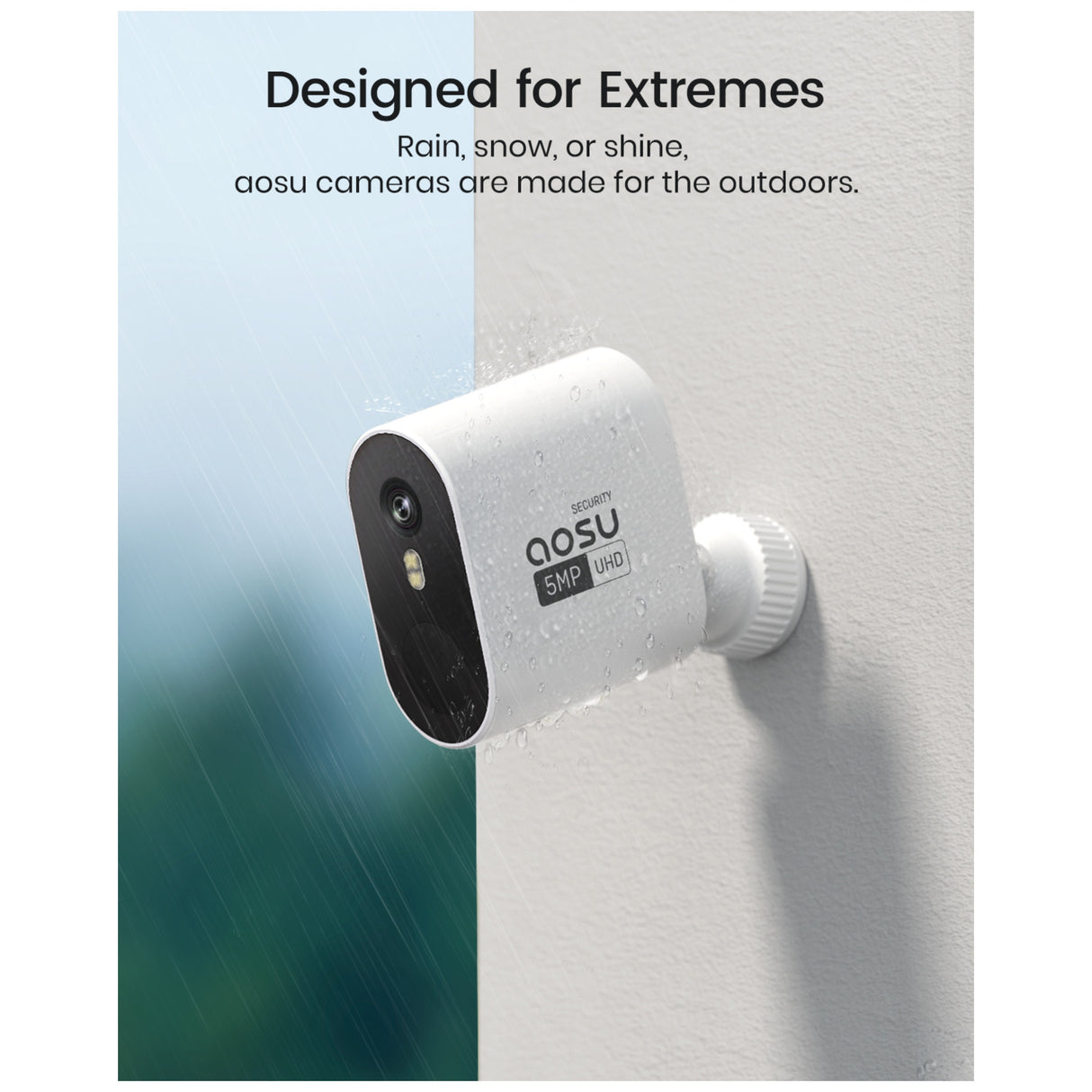 Aosu Outdoor Solar Camera 3 units kit + Homebase