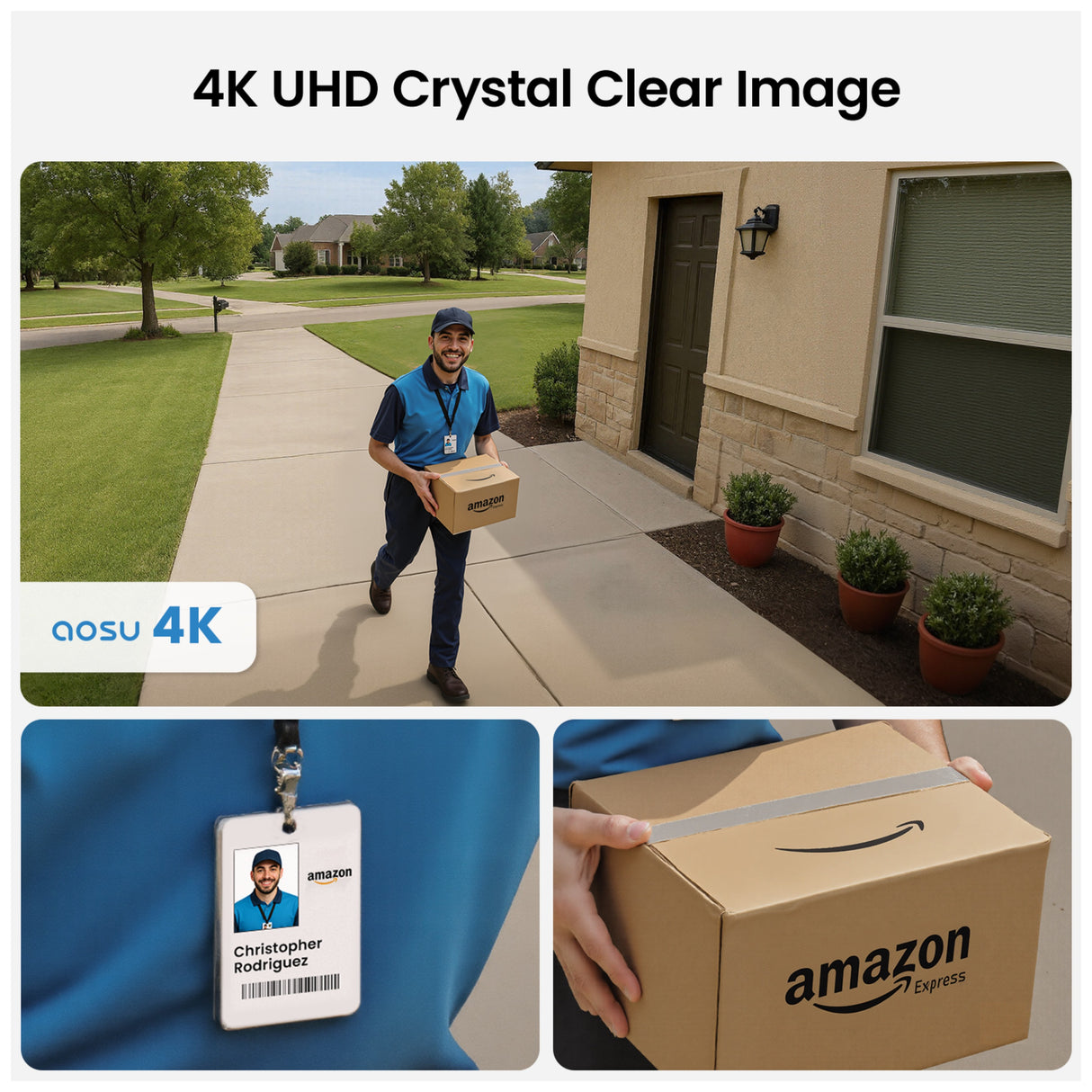 Aosu Outdoor Security 8MP Camera with Solar Panel