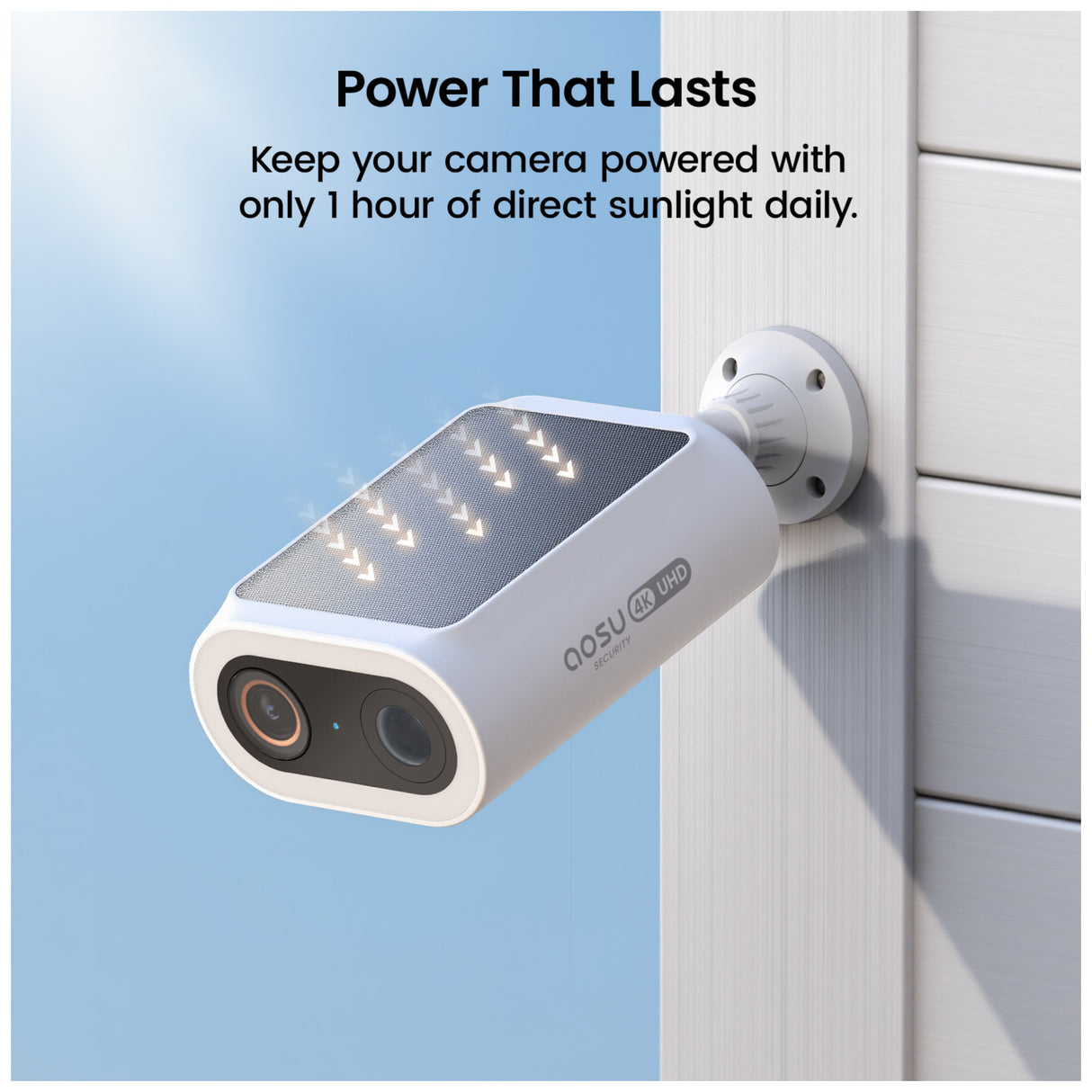 Aosu Outdoor Security 8MP Camera with Solar Panel