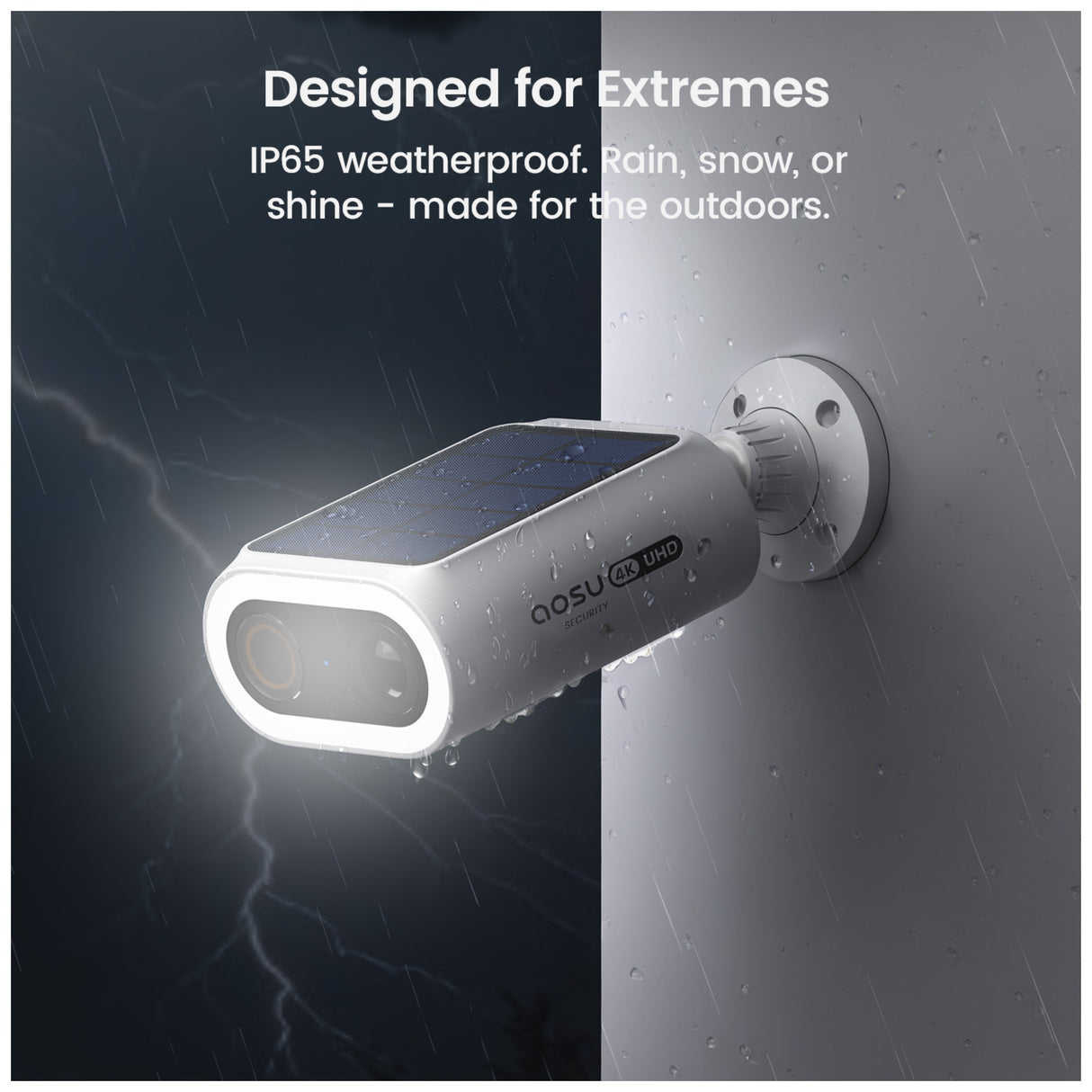 Aosu Outdoor Security 8MP Camera with Solar Panel