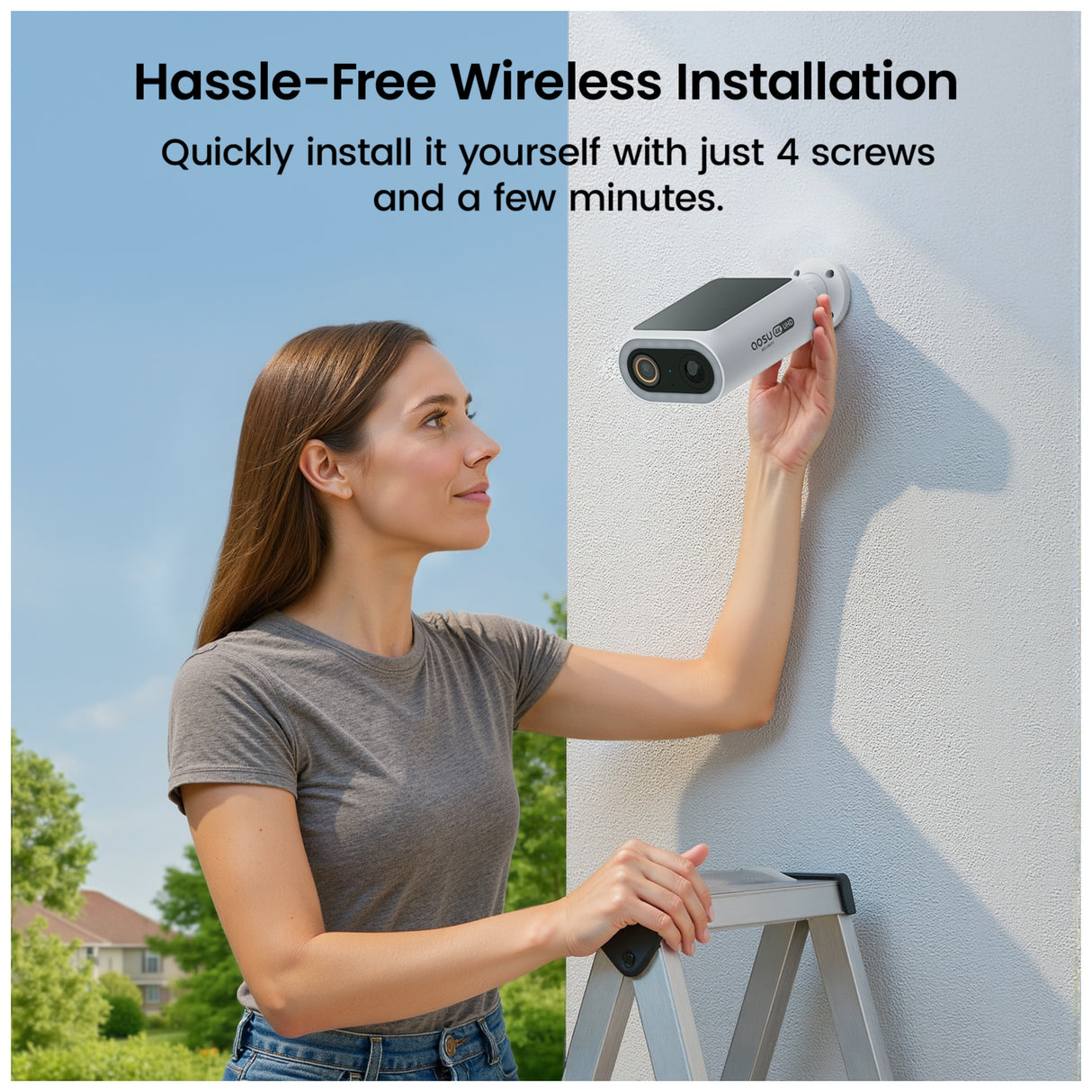 Aosu Outdoor 8M AI 3 Solar Camera + 1TB HomeCortex