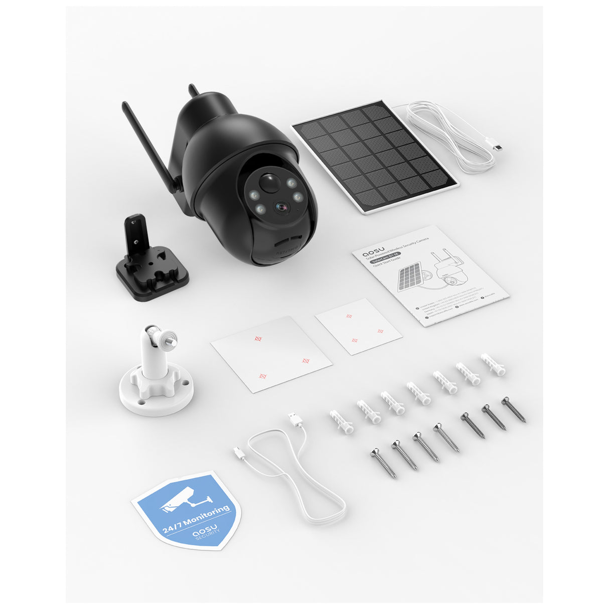 Aosu 5MP Outdoor Security Camera with Solar Panel