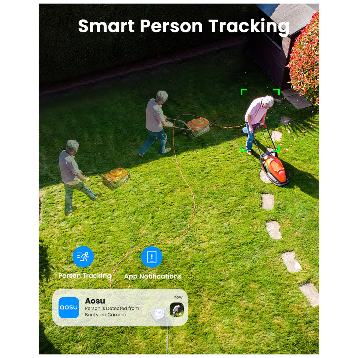 Aosu 5MP Outdoor Security Camera with Solar Panel