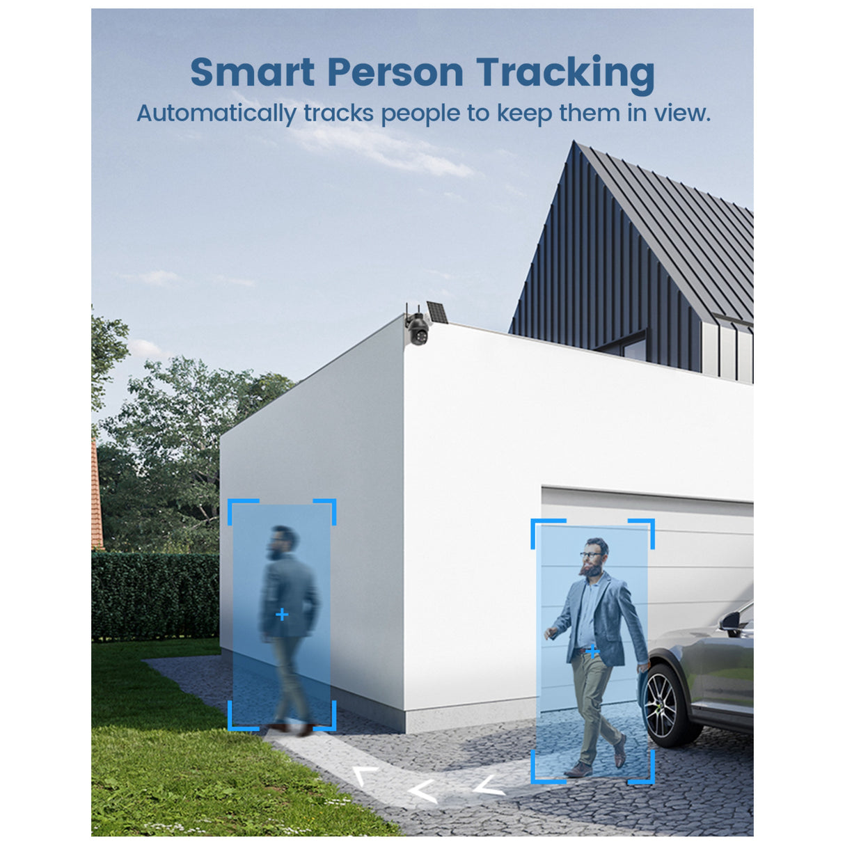 Aosu 5MP Outdoor Security Camera with Solar Panel