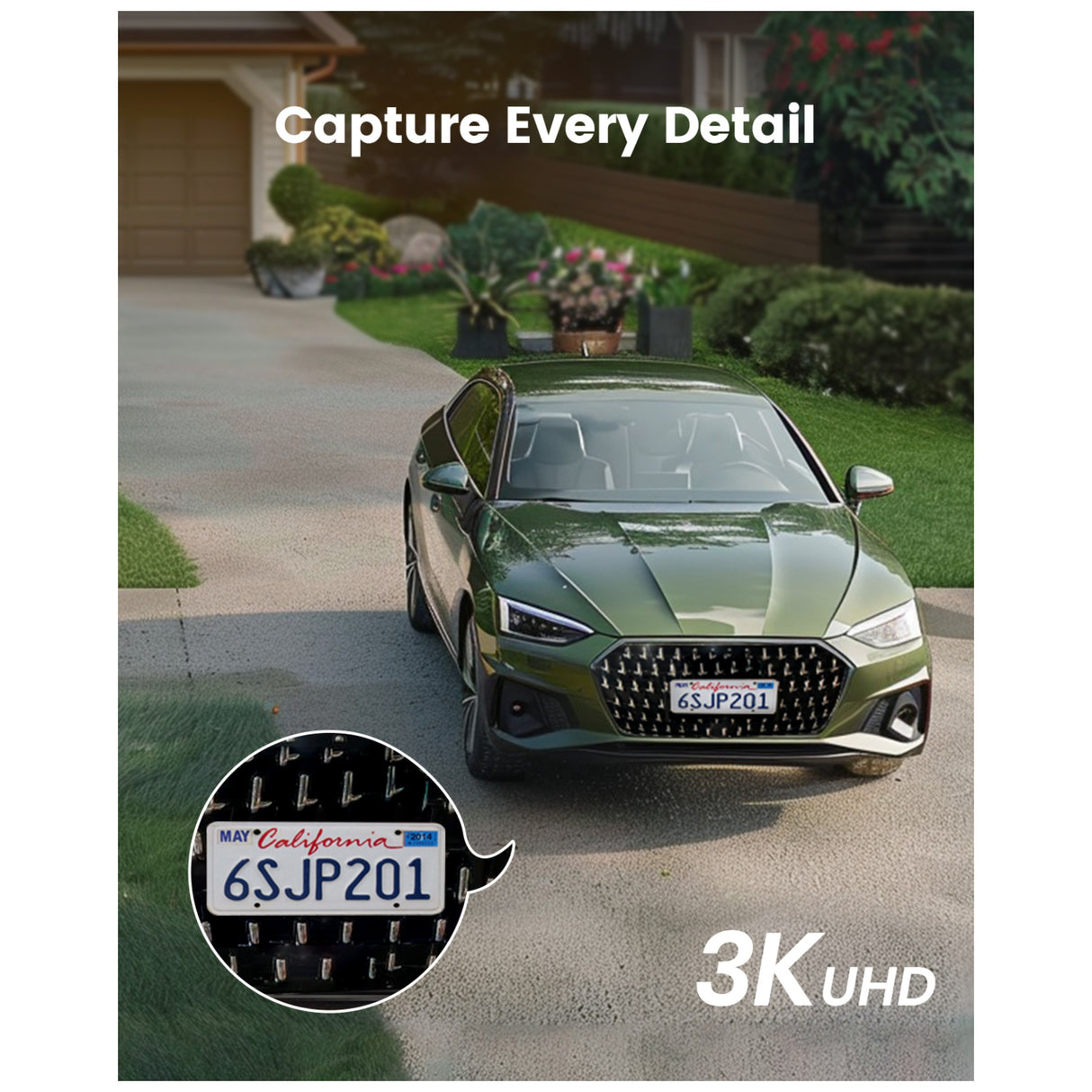 Aosu 5MP Outdoor Security Camera with Solar Panel