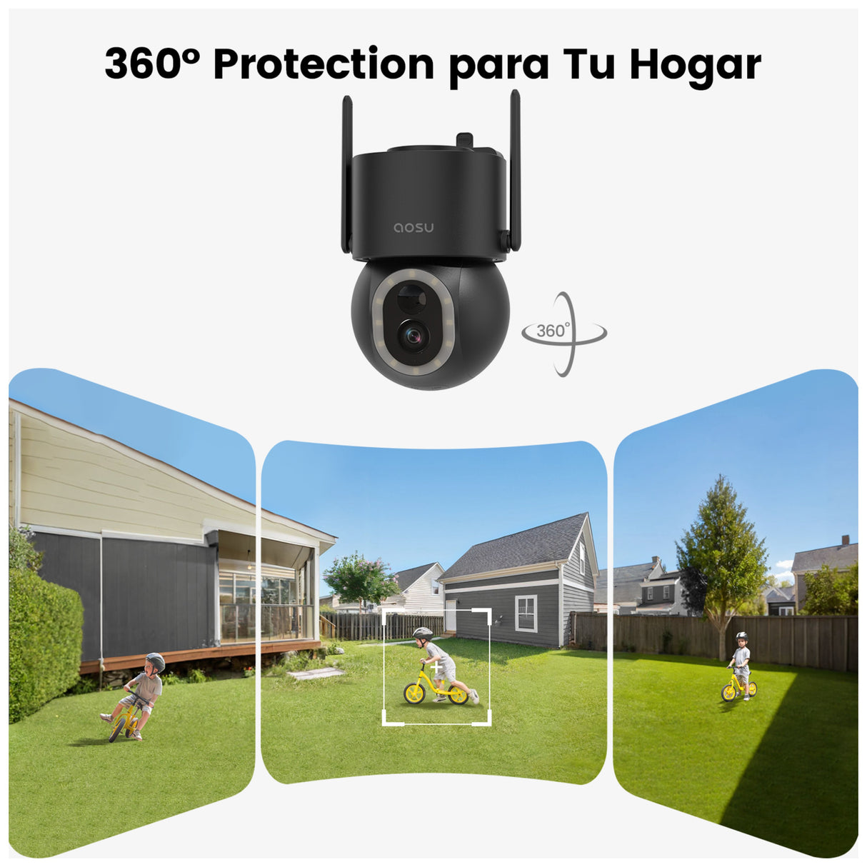 Aosu Outdoor Camera plus Floodlight with Solar Panel