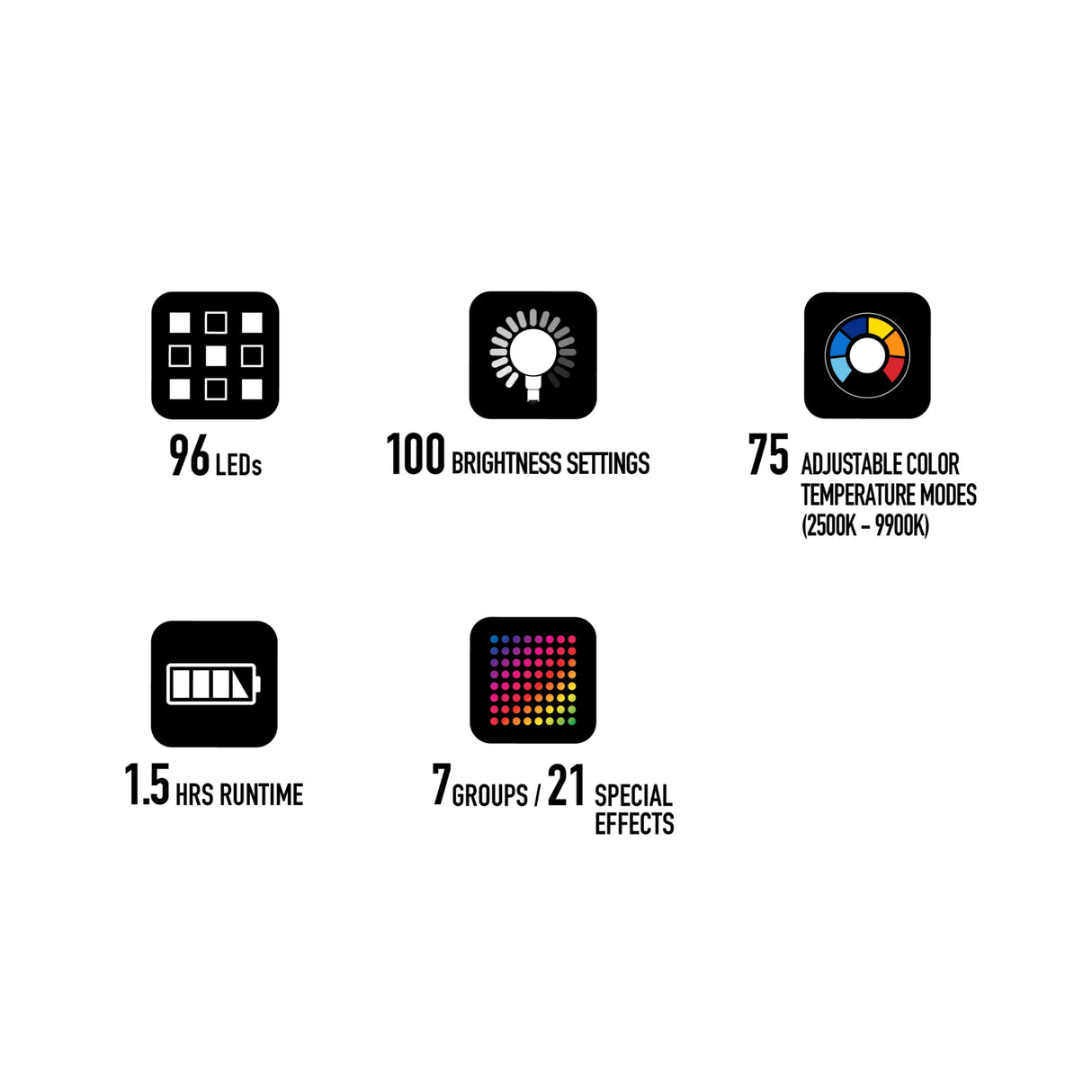 Digipower Spectrum 96 LED RGB Video Light