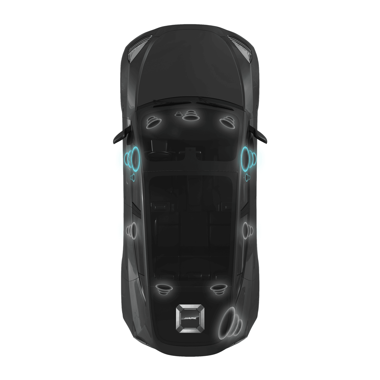 Alpine EV-65CF-T 6.5" Component Front Door Speaker Set for 2017-24 Tesla Model 3 & 2020-24 Tesla Model Y