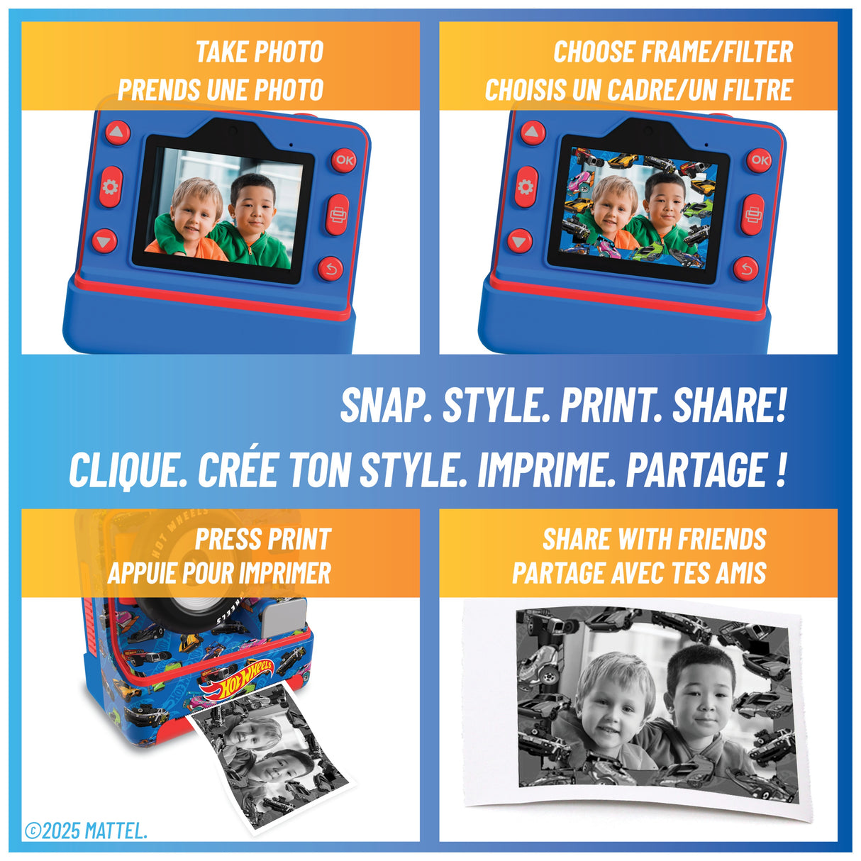 Hot Wheels No Limits Kids Printing Camera