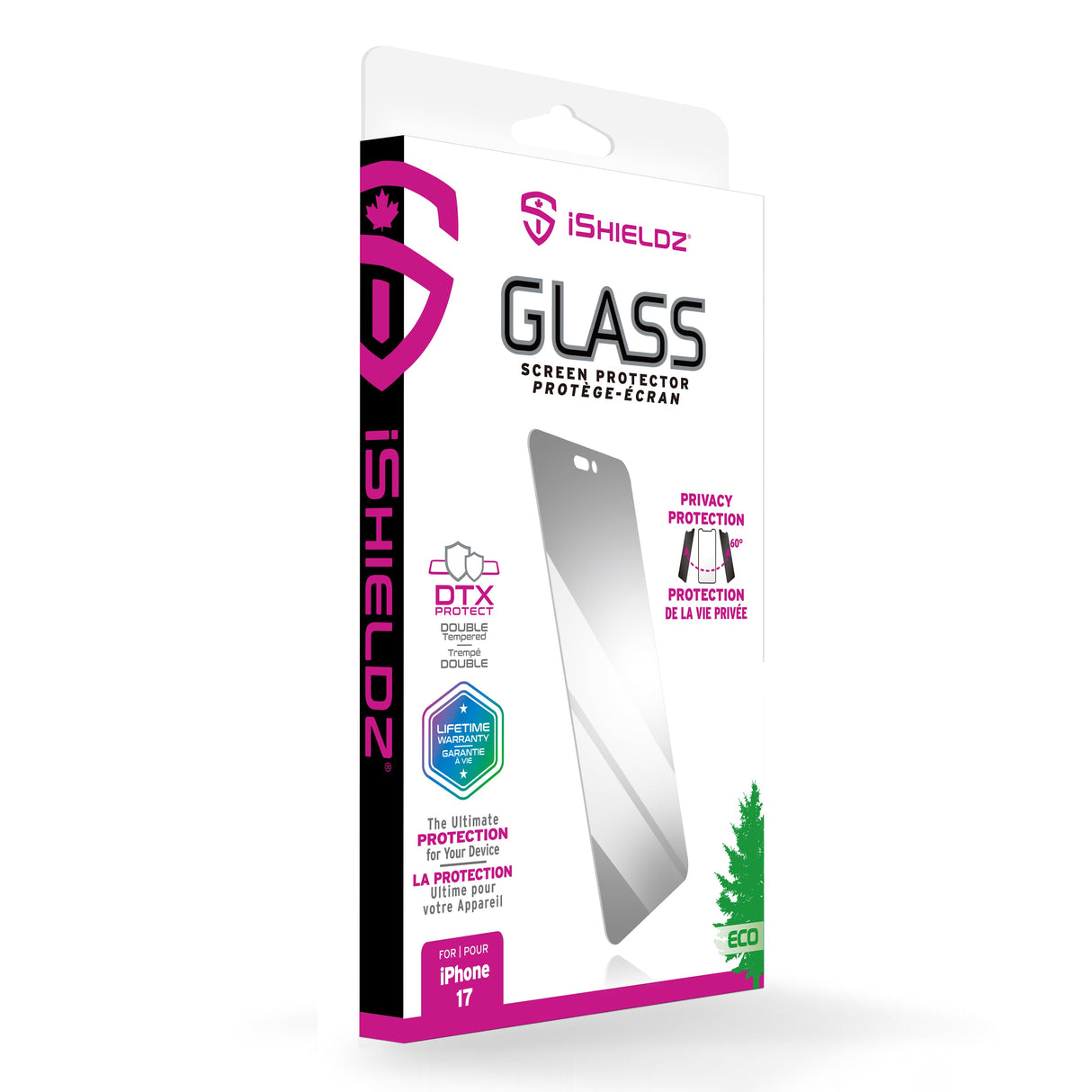 iShieldz Privacy DTX Glass Screen Protector for Apple iPhone