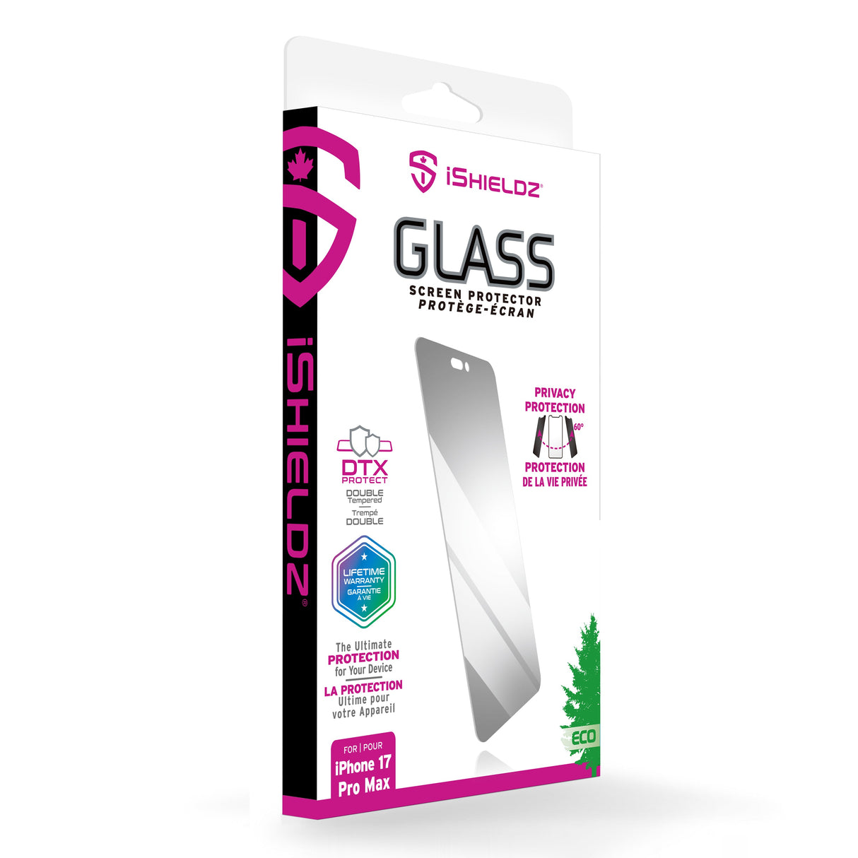 iShieldz Privacy DTX Glass Screen Protector for Apple iPhone