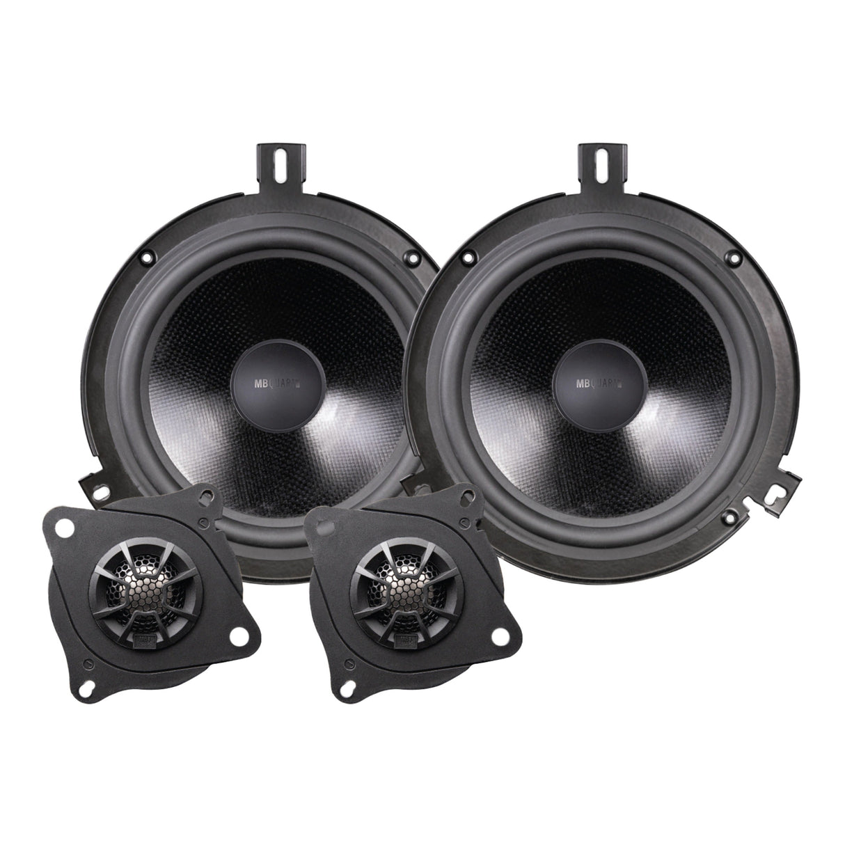 MB Quart JS1-216JK Jeep Wrangler (JK) Convertible Speaker System for Front On/In-Dash and or Rear Factory Speakers