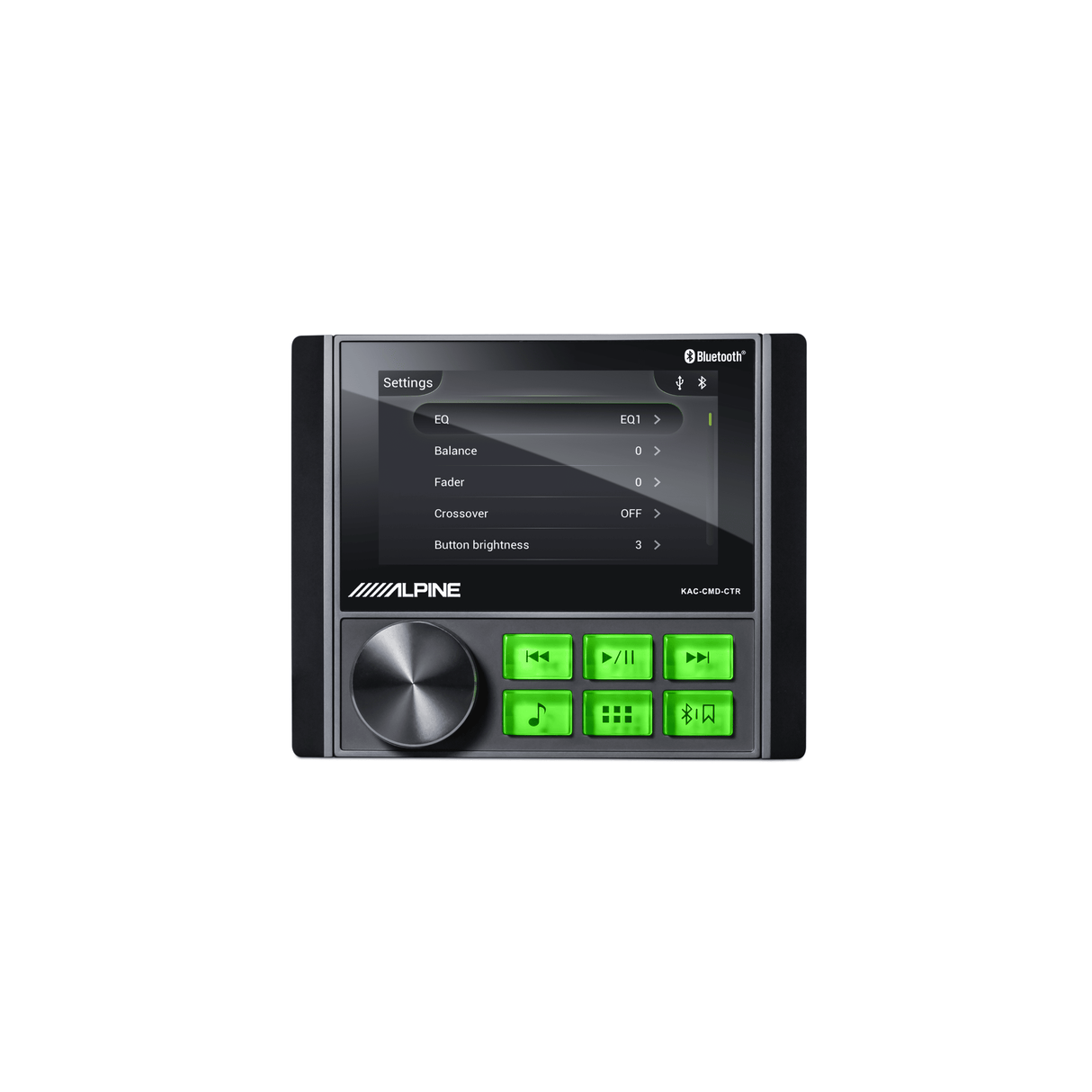 Alpine KAC-CMD-CTR 4.3” Weather-Resistant Digital Media Receiver for UTV and Powersports