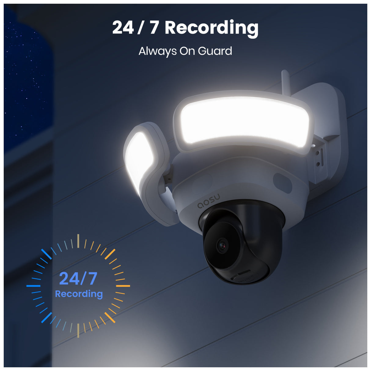 Aosu Outdoor 5MP 2600Lumen 270° Floodlight Camera