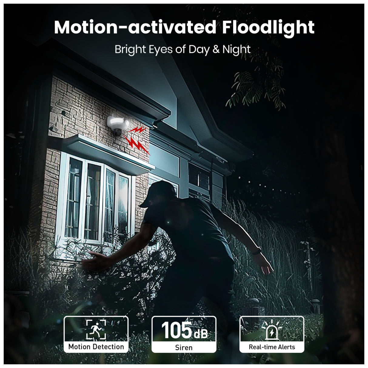 Aosu Outdoor 5MP 2600Lumen 270° Floodlight Camera