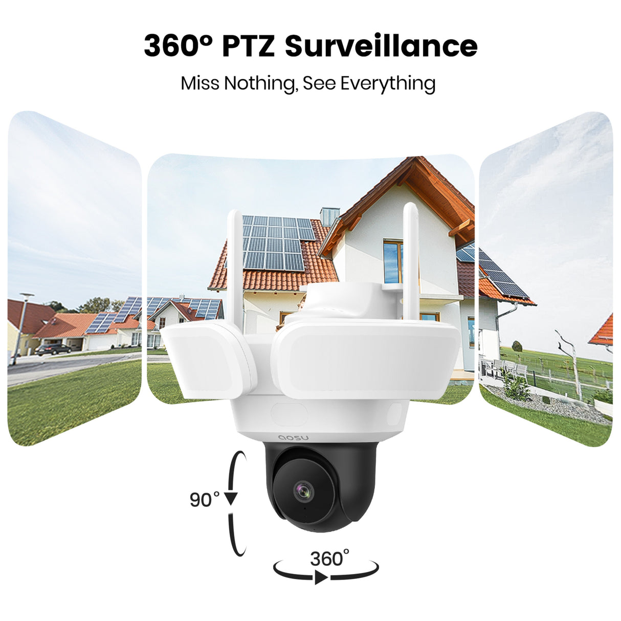 Aosu Outdoor 5MP 2600Lumen 270° Floodlight Camera