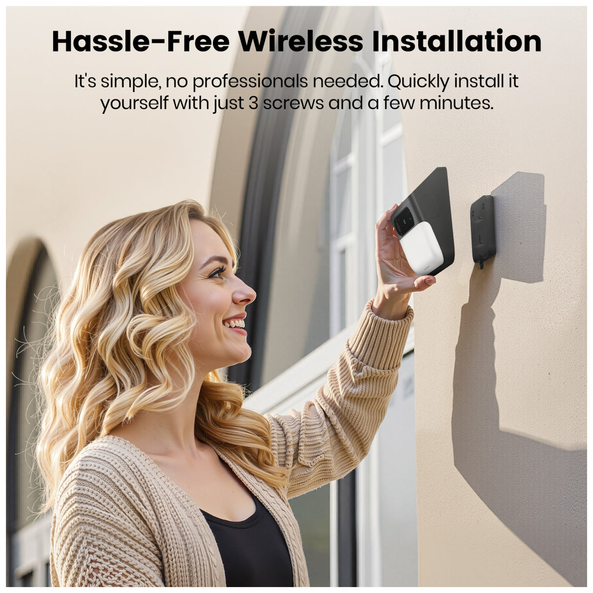 Aosu Outdoor Wall Mount Solar Camera with Light