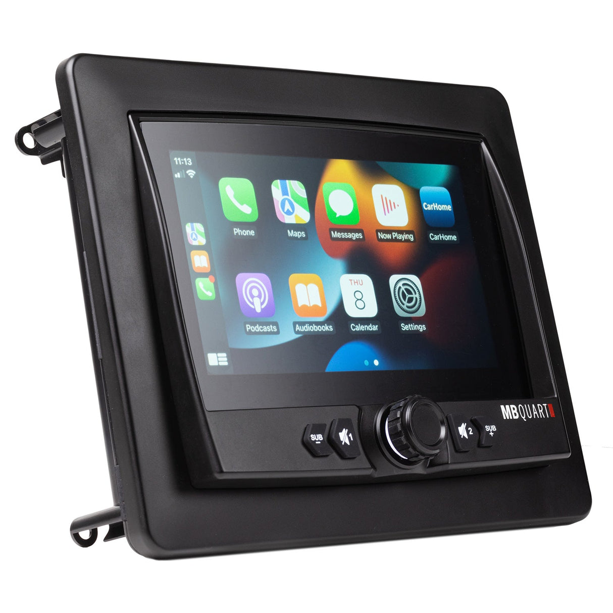 MB Quart GMR-7V1.2 7” touchscreen IP67 source unit with Wireless CarPlay, Andriod Auto, AM/FM