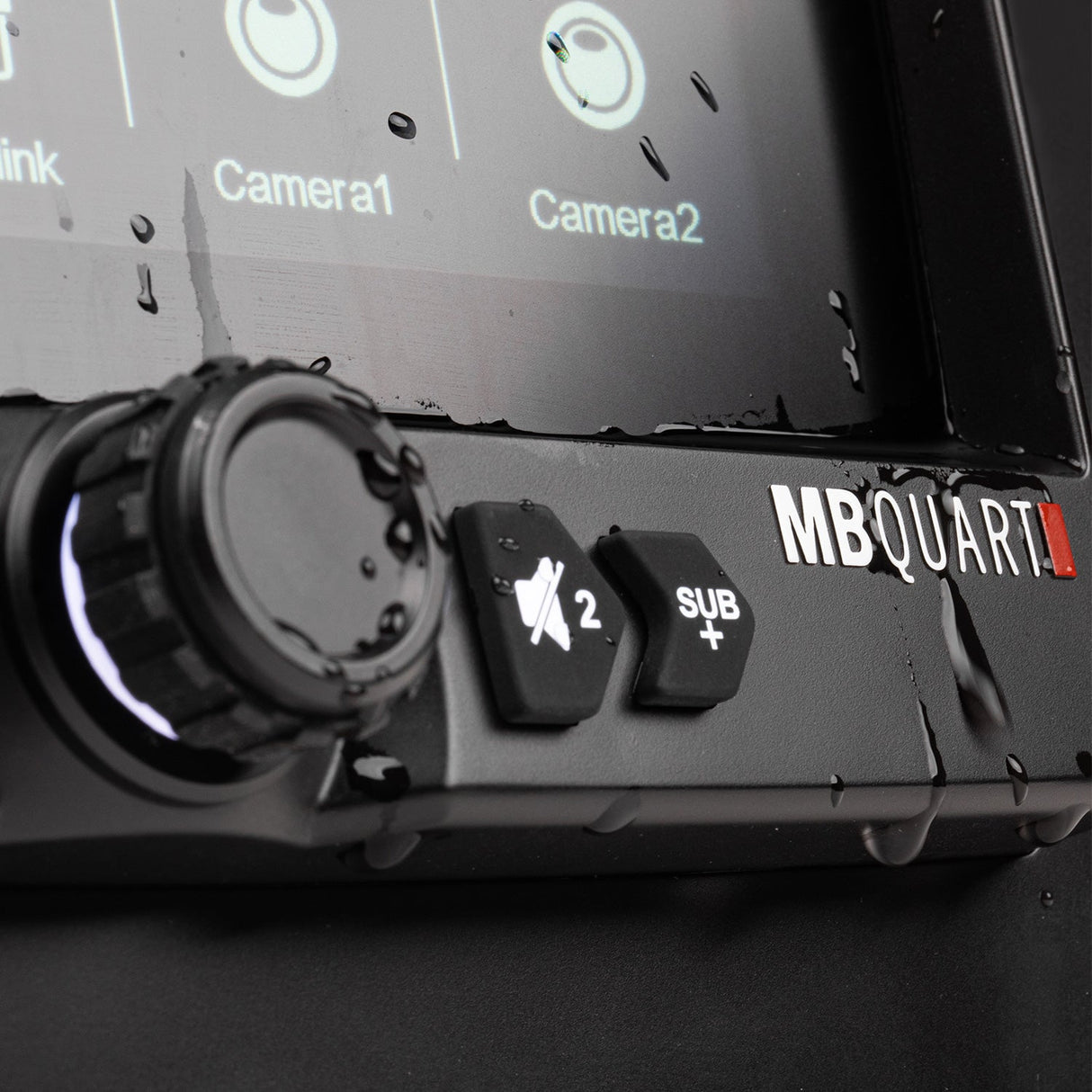 MB Quart GMR-7V1.2 7” touchscreen IP67 source unit with Wireless CarPlay, Andriod Auto, AM/FM