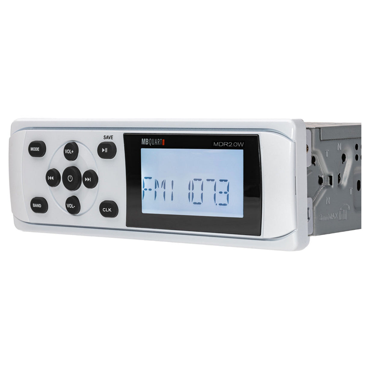 MB Quart MDR2.0W DIN Mount Mechless RV Radio/Source Unit (white)