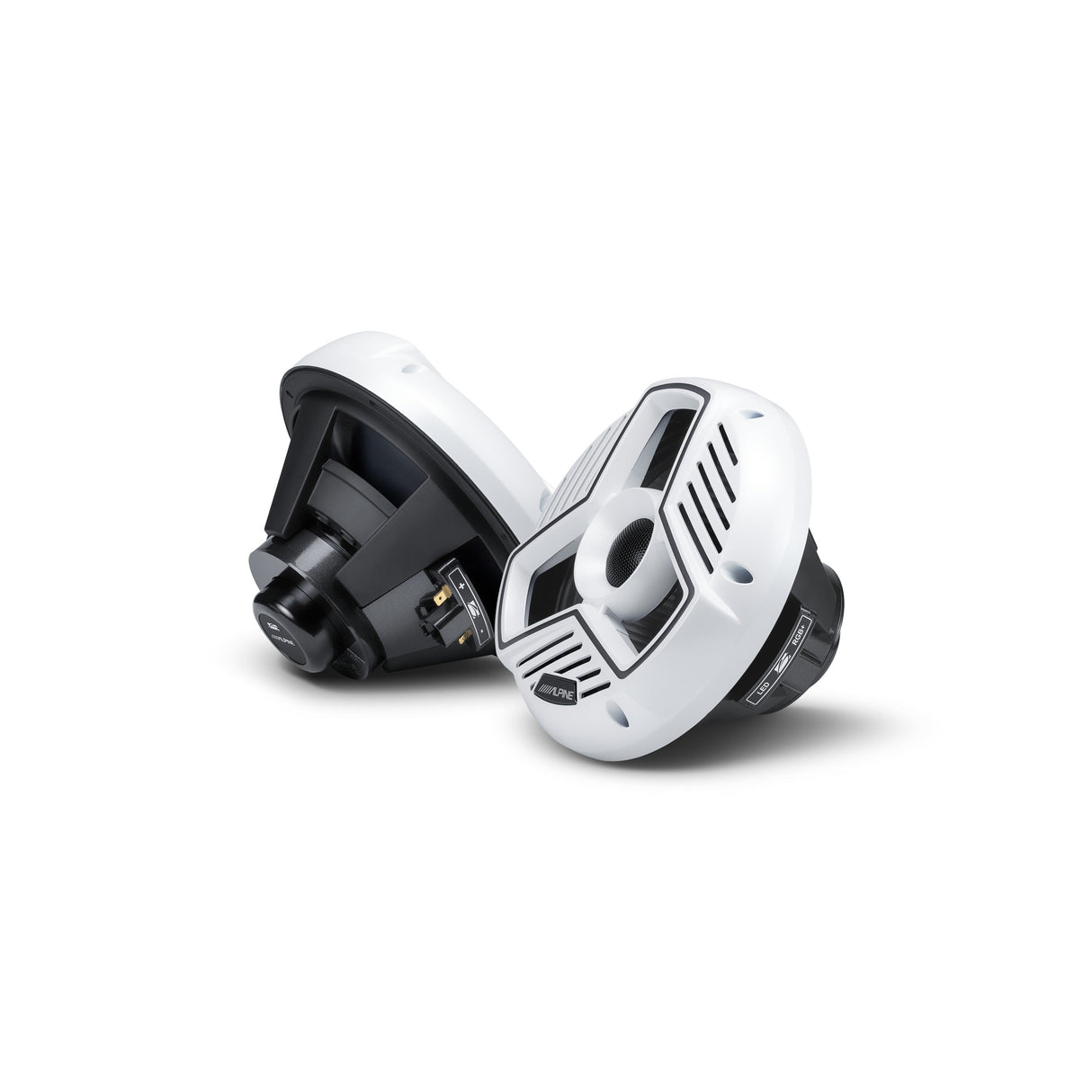 Alpine MRN-S88-L 8.8" Marine Coaxial Speakers with Integrated RGB Lighting and IP66 Waterproof Design