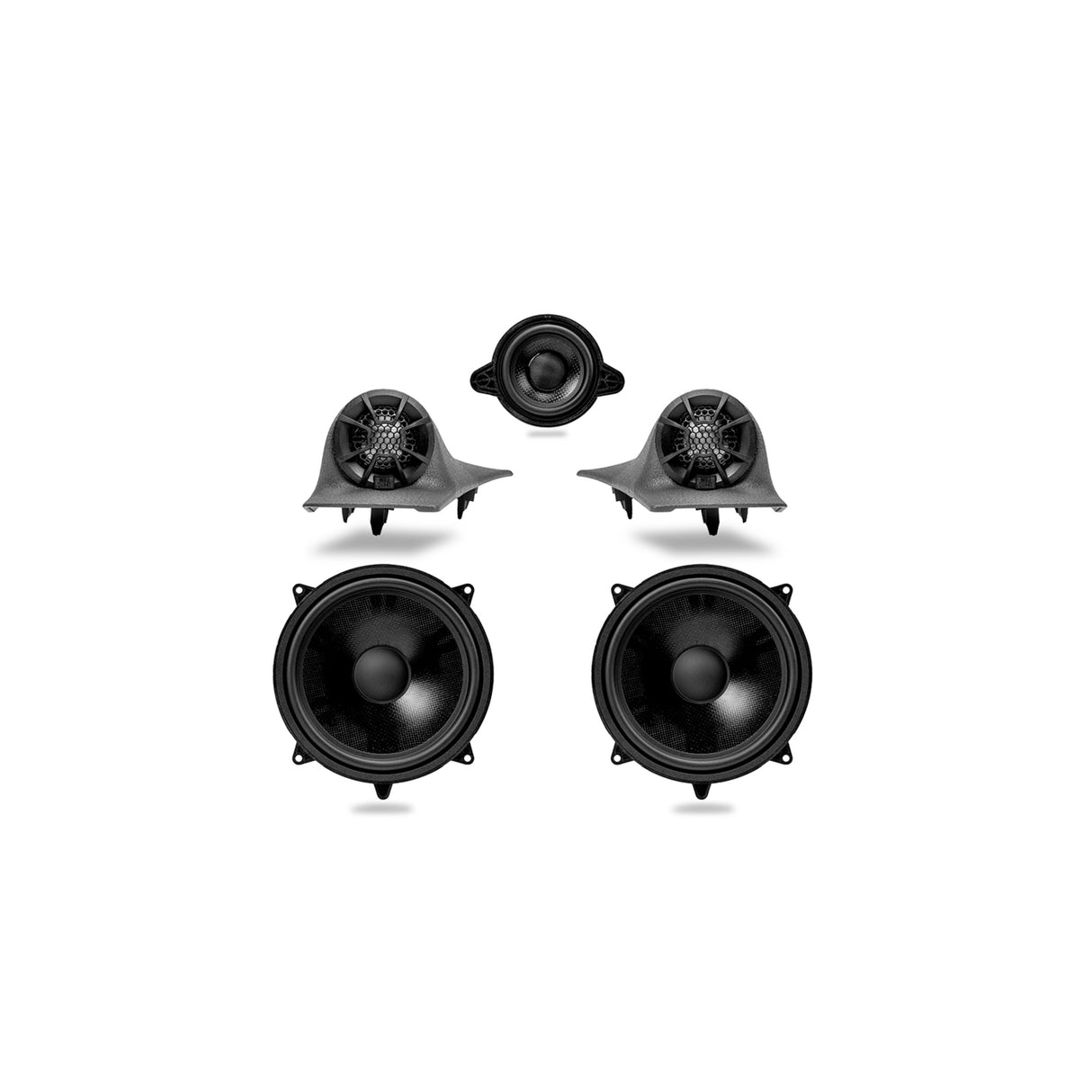 MB Quart MS1-216C Mercedes-Benz Sprinter (W907) 2019-Current Tuned Front 6.5 Inch 2-Way Front Component Speaker System and 3 Inch Center Channel Dash Speaker Upgrade
