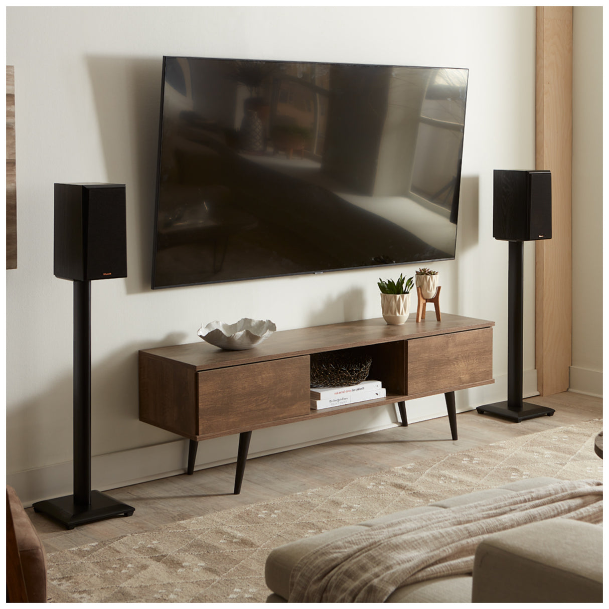 Sanus 36" Tall Speaker Stands with 6x6 Top Plate (Pair)