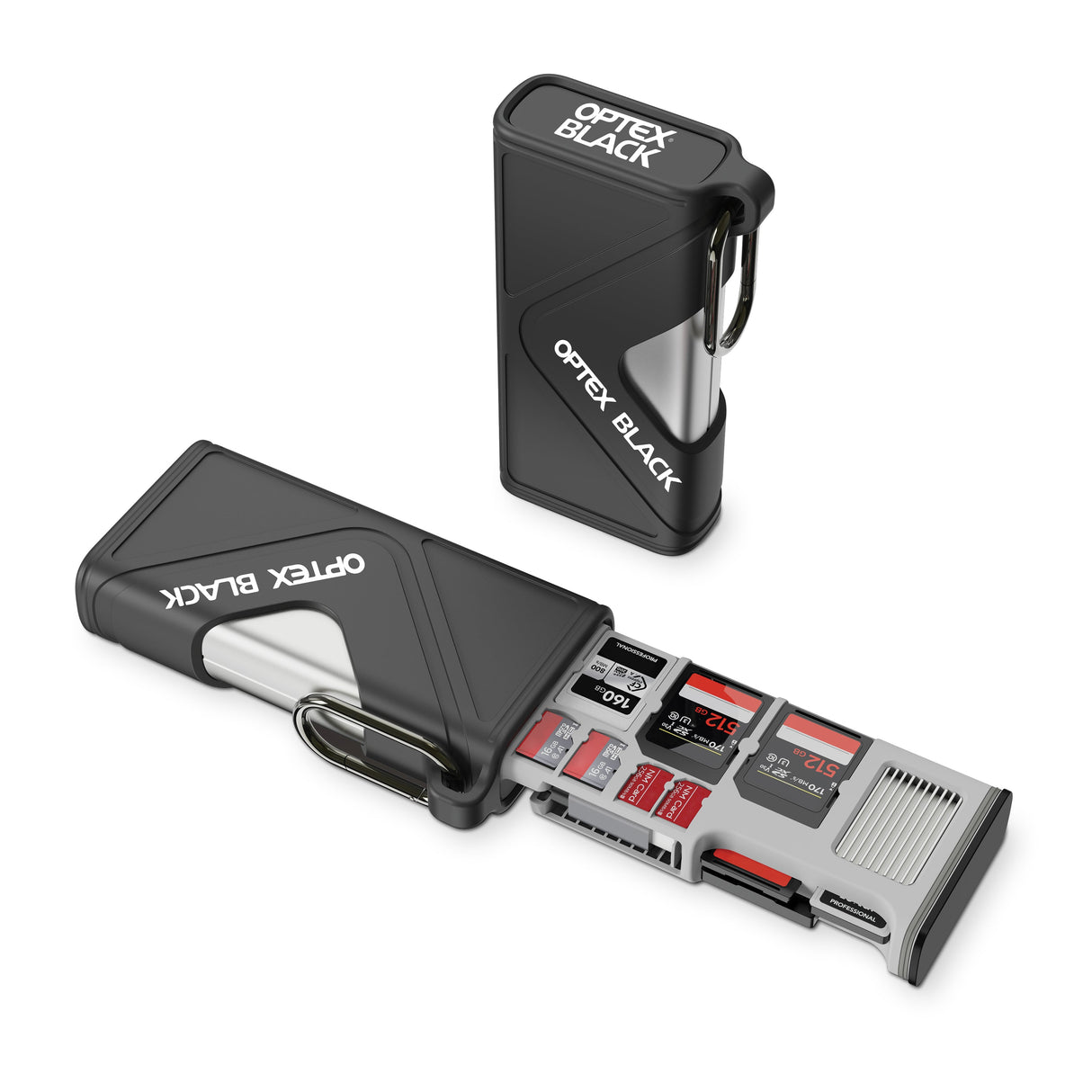 Optex Black OBR1500 CFexpress (CF-A & CF-B) / SD Card Weatherproof Storage & Reader with 10Gbps USB-C Transfer