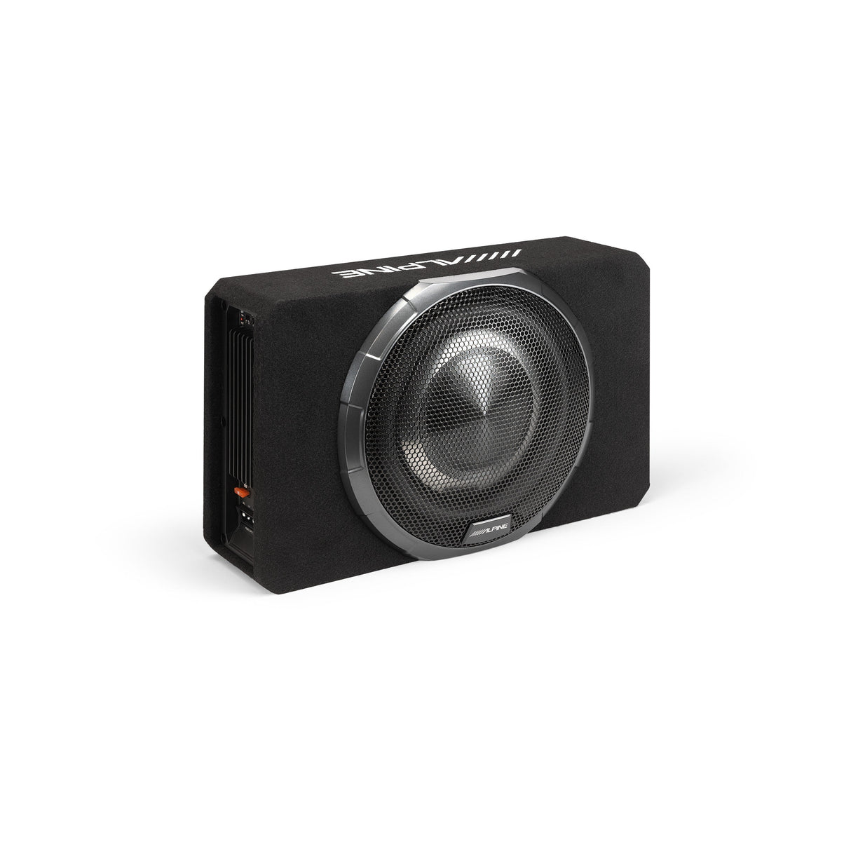 Alpine PWV-SB10 10" BassRev™ Powered Shallow Subwoofer Enclosure with OPTIM™ Sync Technology