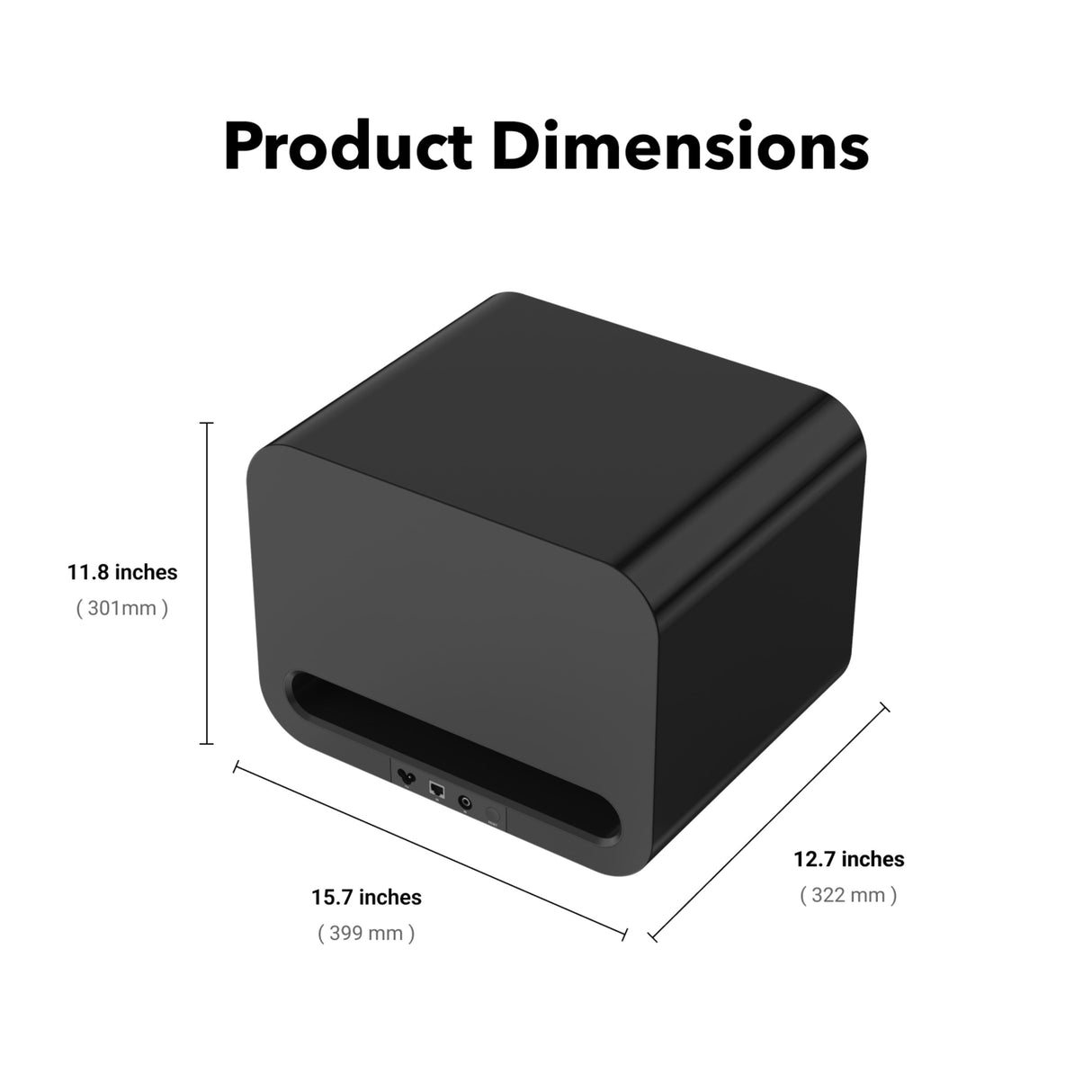 WiiM Sub Pro 8" Wireless Subwoofer for WiiM Ecosystem with Optional RCA Line Input