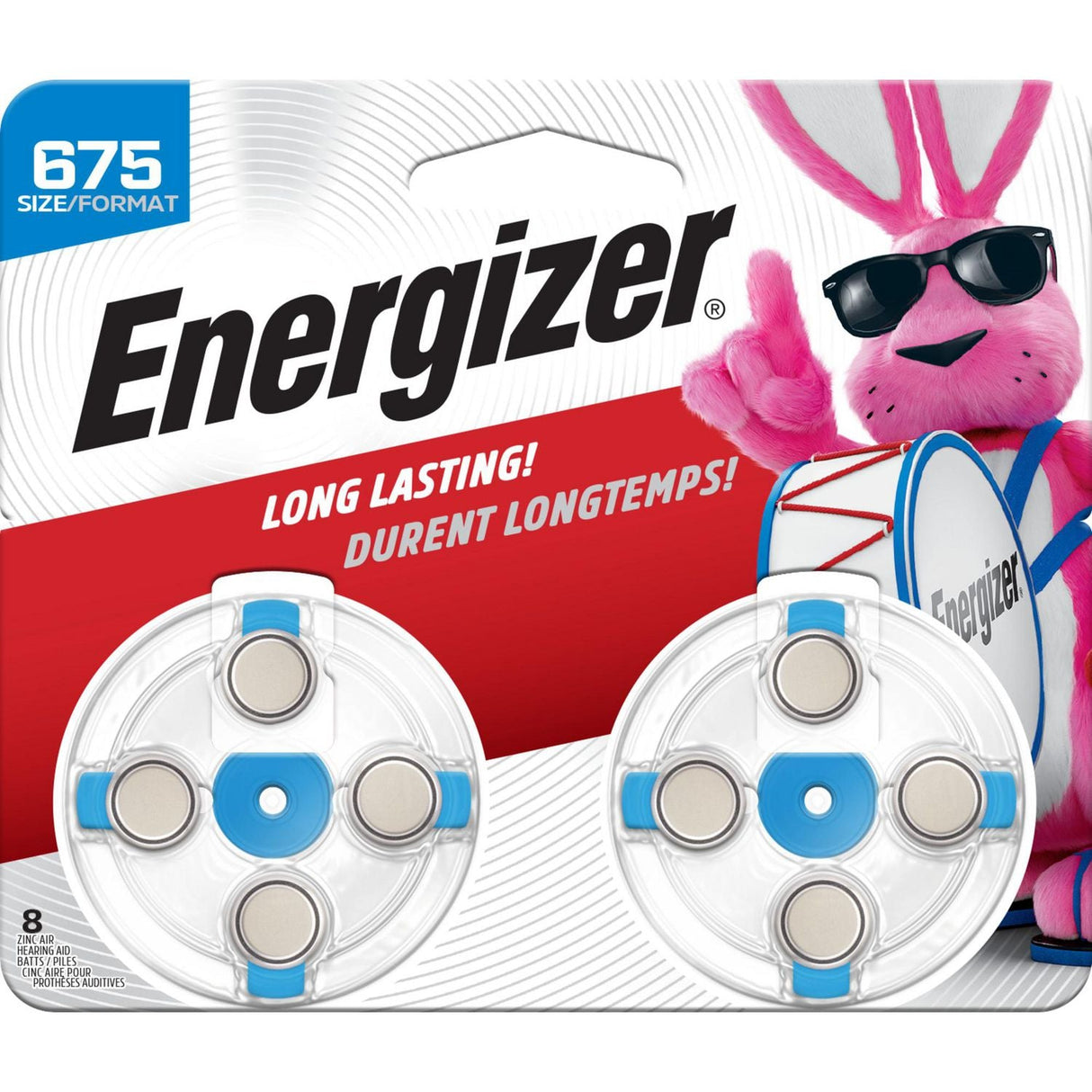 Energizer EZ Turn & Lock Size 675 Hearing Aid Battery - 8 Pack