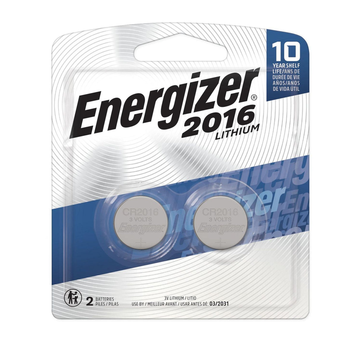 Energizer Lithium 2016 3V Battery - 2 Pack