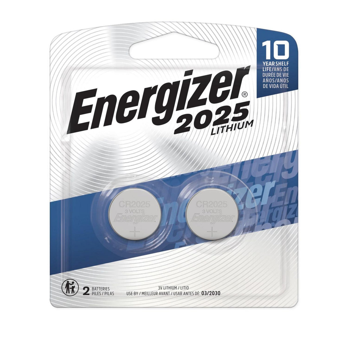 Energizer Lithium 2025 3V Battery - 2 Pack