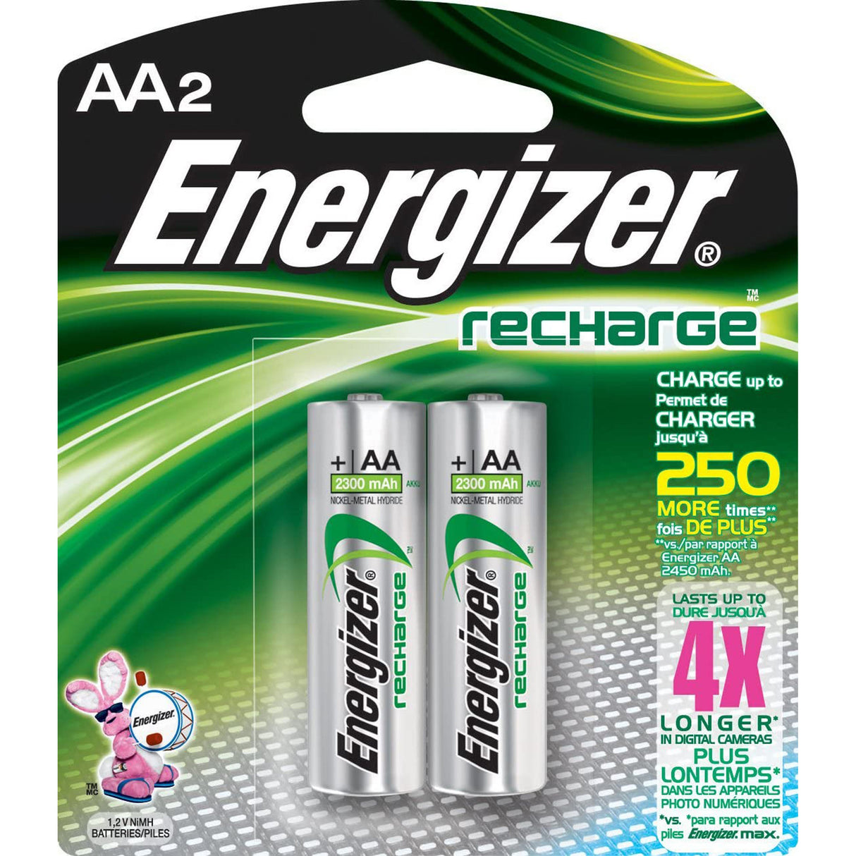 Energizer RECHARGE Batteries AA - 2 Pack