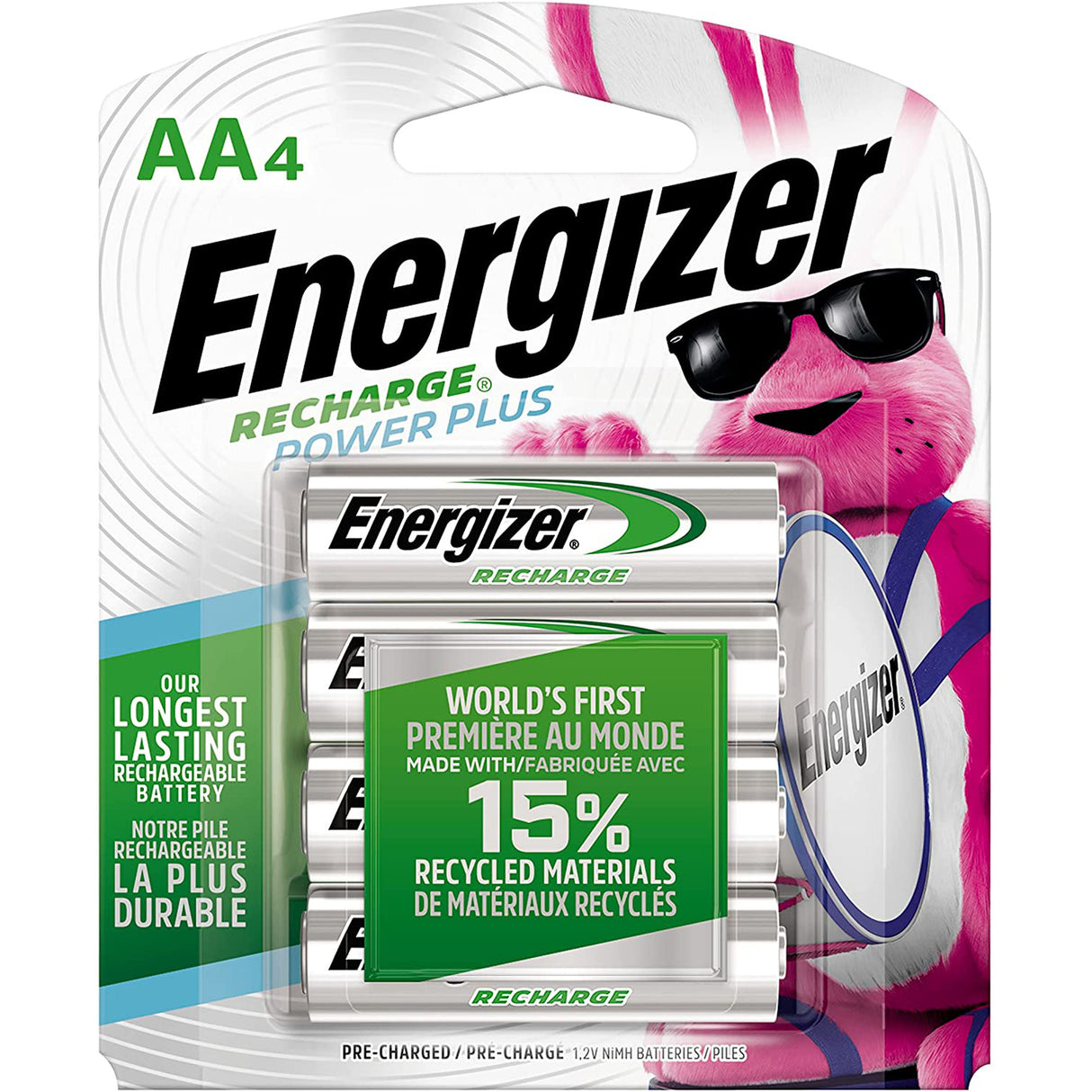 Energizer RECHARGE Batteries AA - 4 Pack