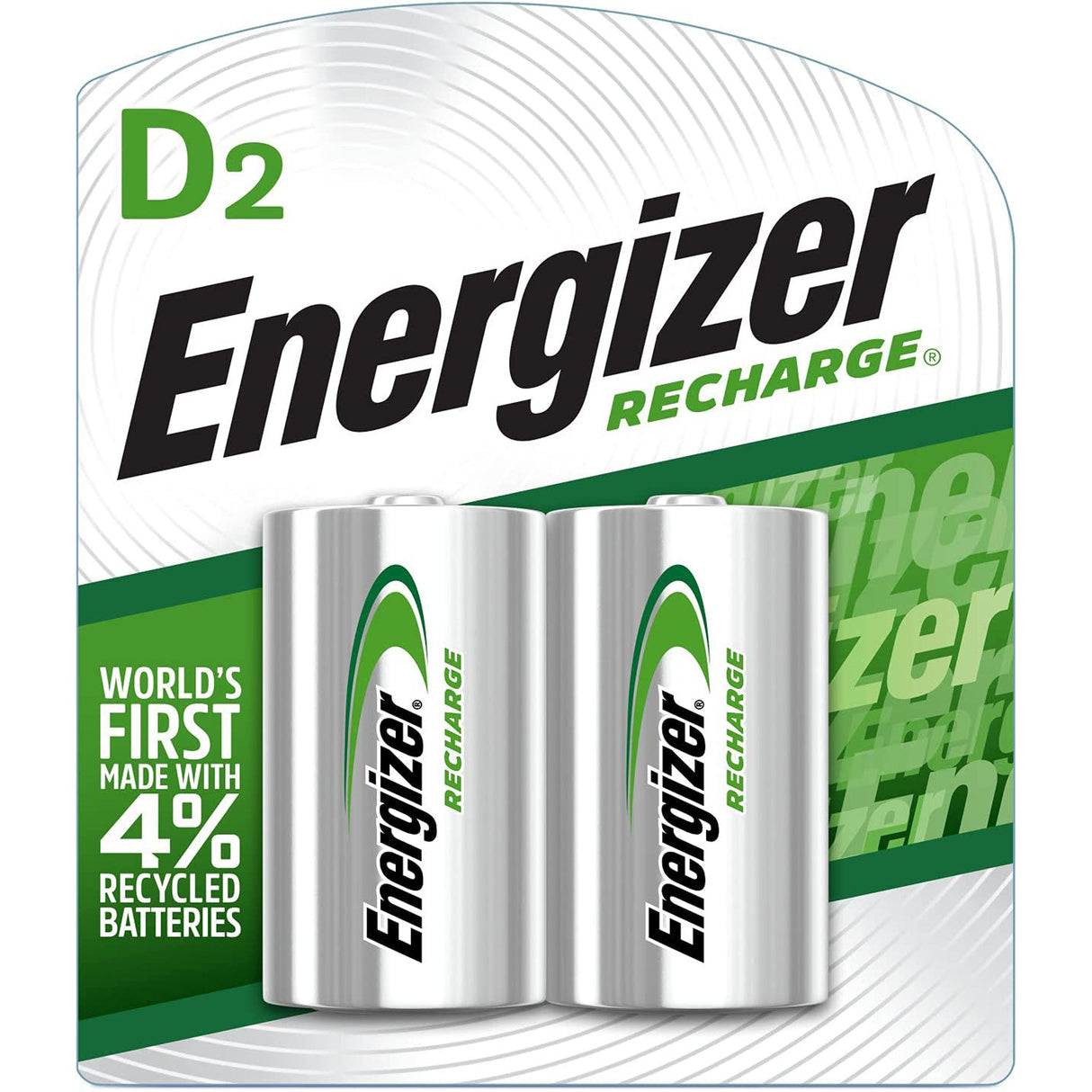 Energizer RECHARGE Batteries D - 2 Pack