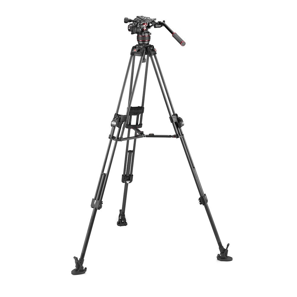 Manfrotto Nitrotech 608 Fluid Video Head & Fast Twin Leg Carbon Tripod