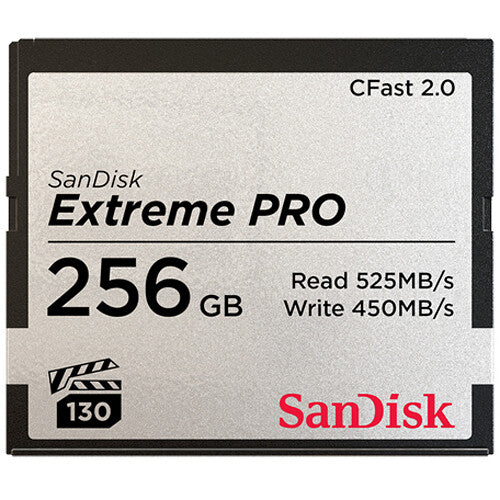 SanDisk Extreme PRO 256GB CFast 2.0 525MB/s card