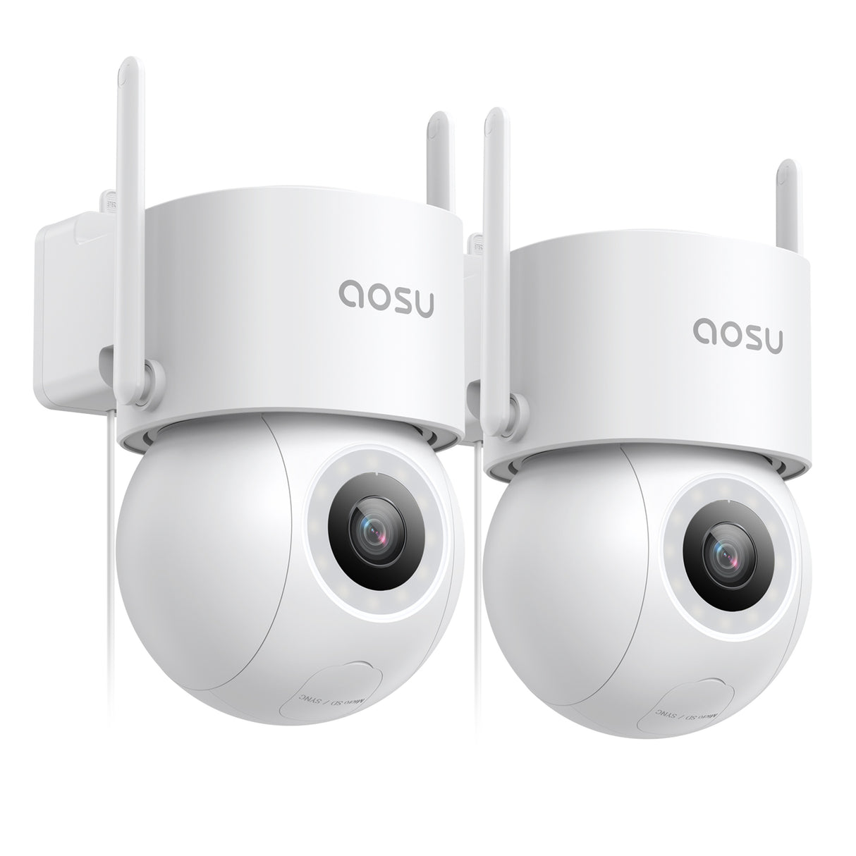 Aosu 5MP Outdoor Security Pan-Tilt-Zoom Camera 2 Units Kit