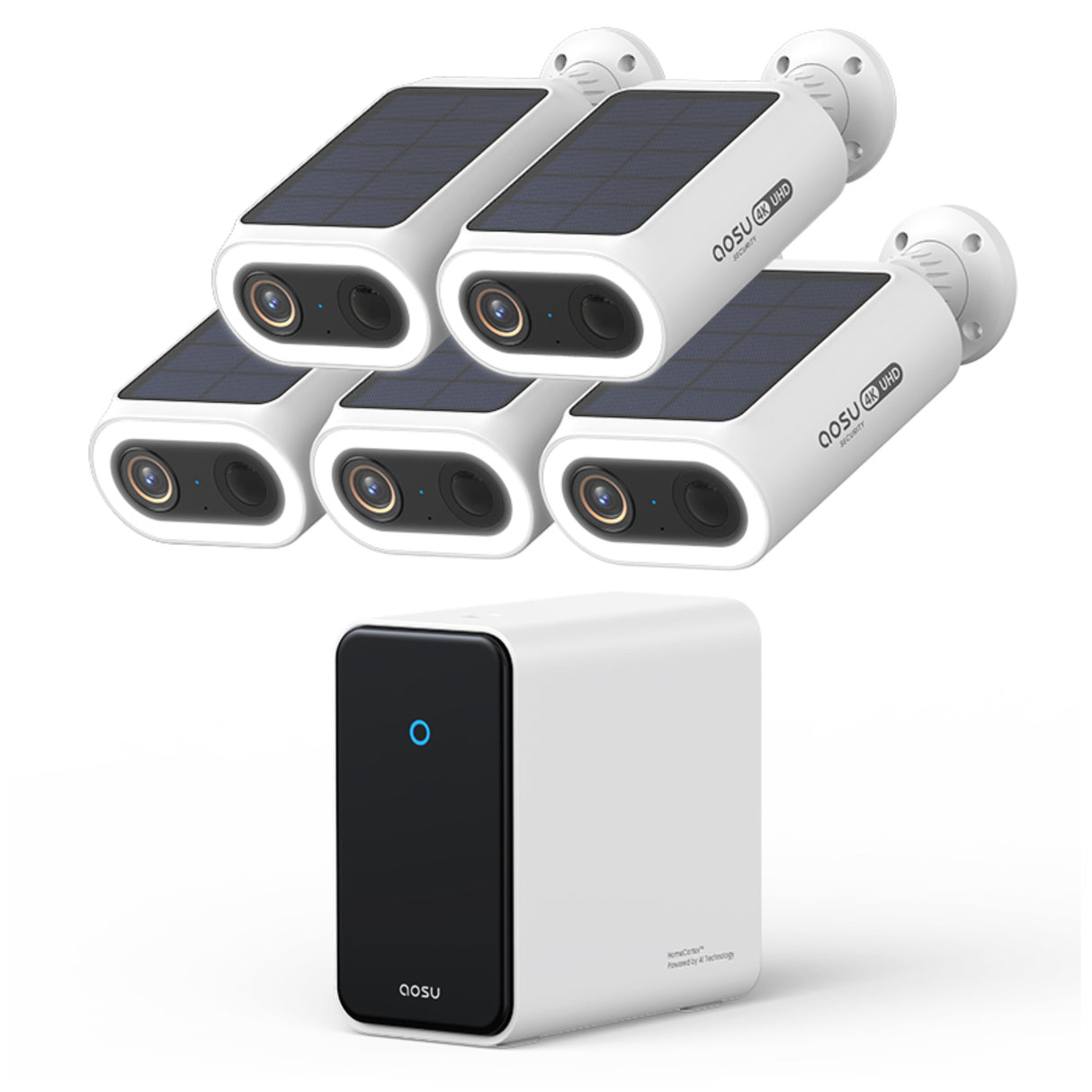 Aosu Outdoor 8MP AI 5 Solar Camera + 1TB HomeCortex