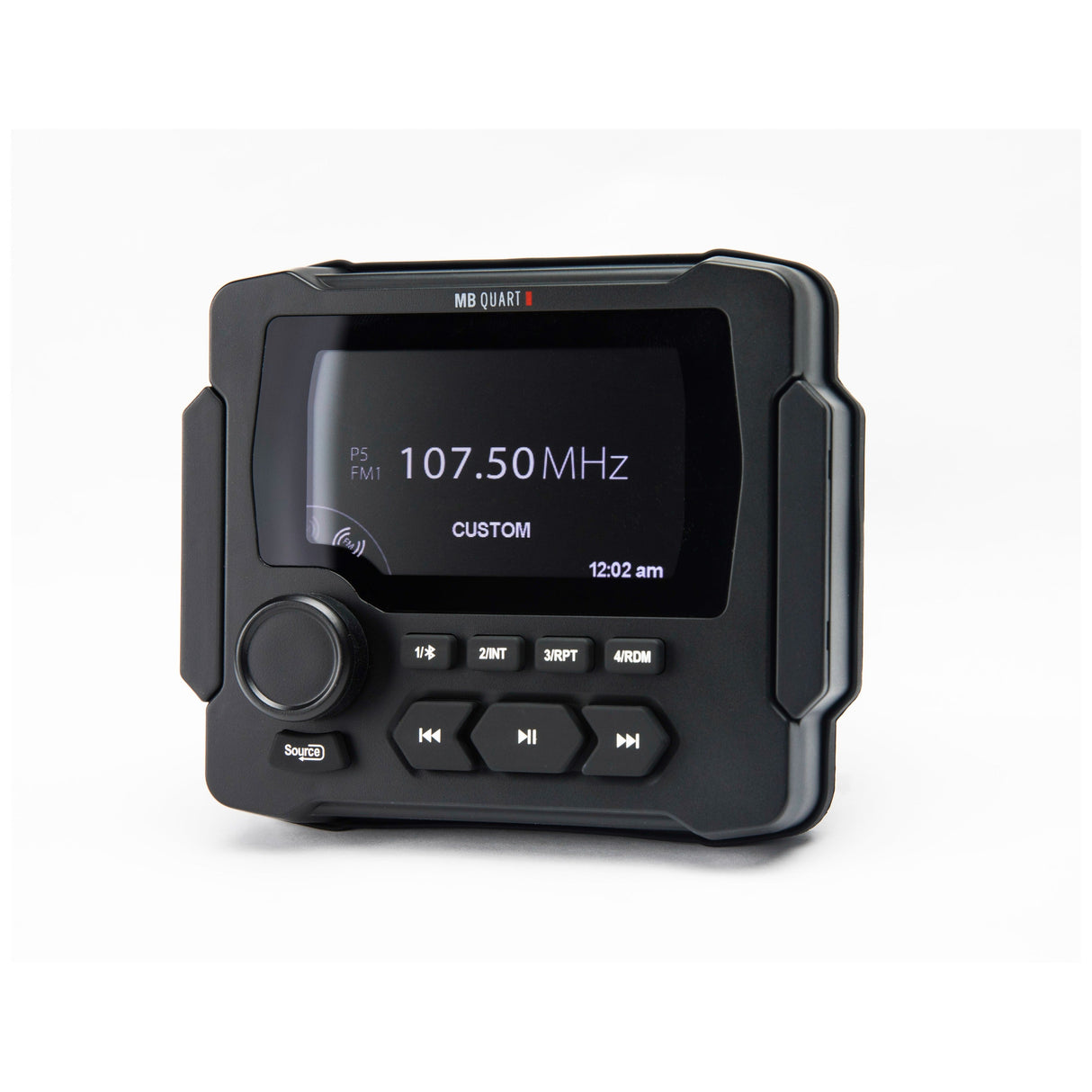 MB Quart GMR-LED 3.5" IP67 Source unit features AM/FM/Weather band, Bluetooth, USB input, and a 160W internal amp