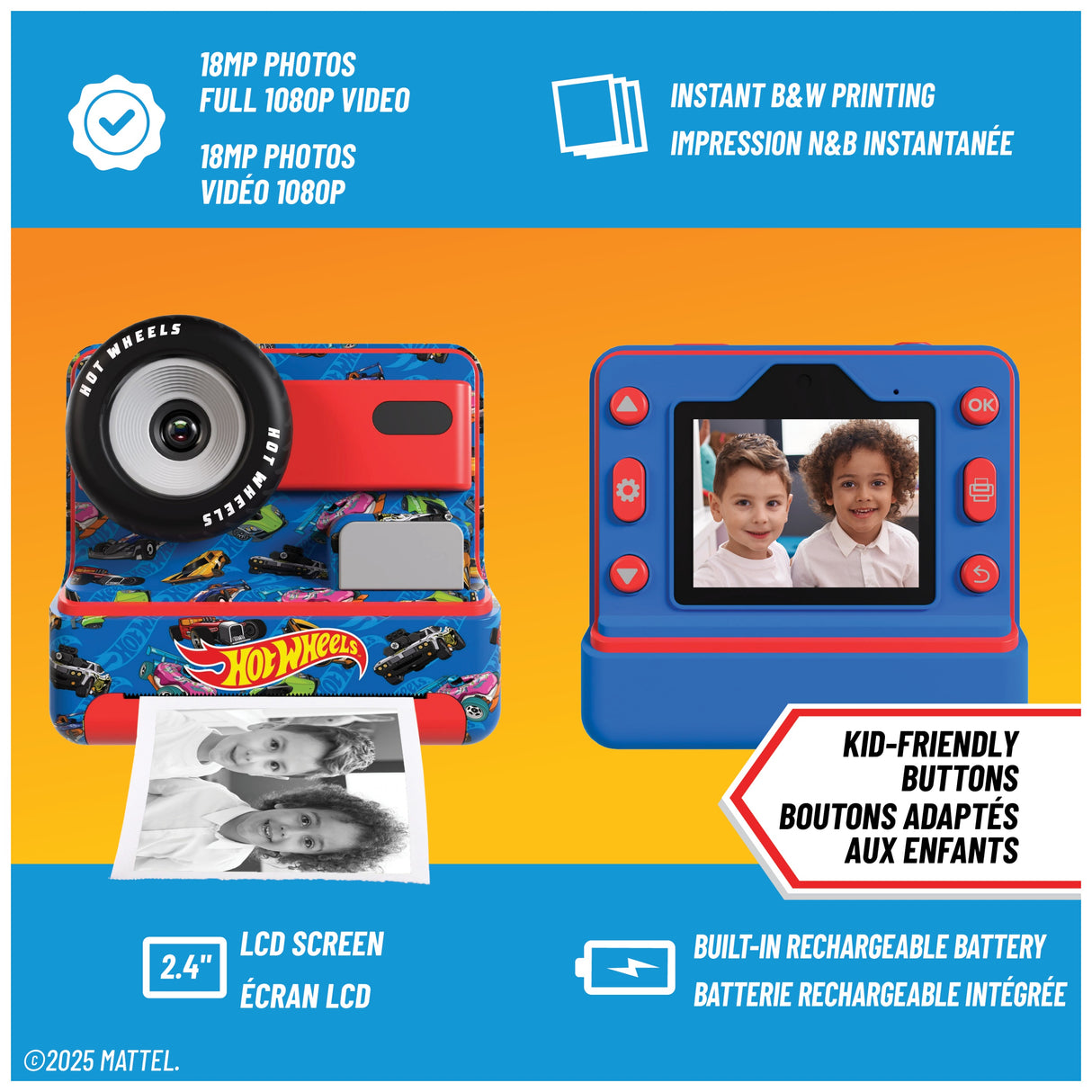 Hot Wheels No Limits Kids Printing Camera