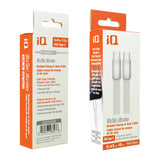 iQ Ultra Slim USB Type-C to Type-C Cable - Braided - White