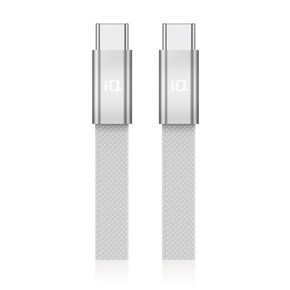 iQ Ultra Slim USB Type-C to Type-C Cable - Braided - White