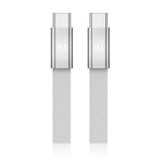 iQ Ultra Slim USB Type-C to Type-C Cable - Braided - White