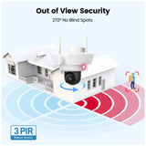 Aosu Outdoor 5MP 2600Lumen 270° Floodlight Camera