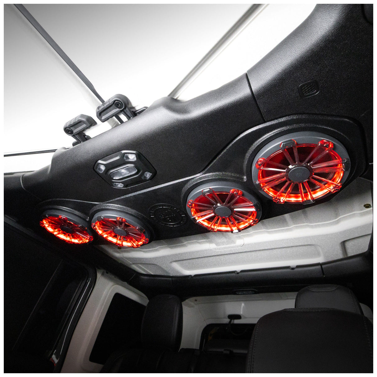 MB Quart MBQJ-48CRGB Jeep¨ Wrangler (JL) / Gladiator (JT) Tuned Rear Soundbar with 8 Inch Coaxial Speakers, Enclosure, and RGB LED Lighting